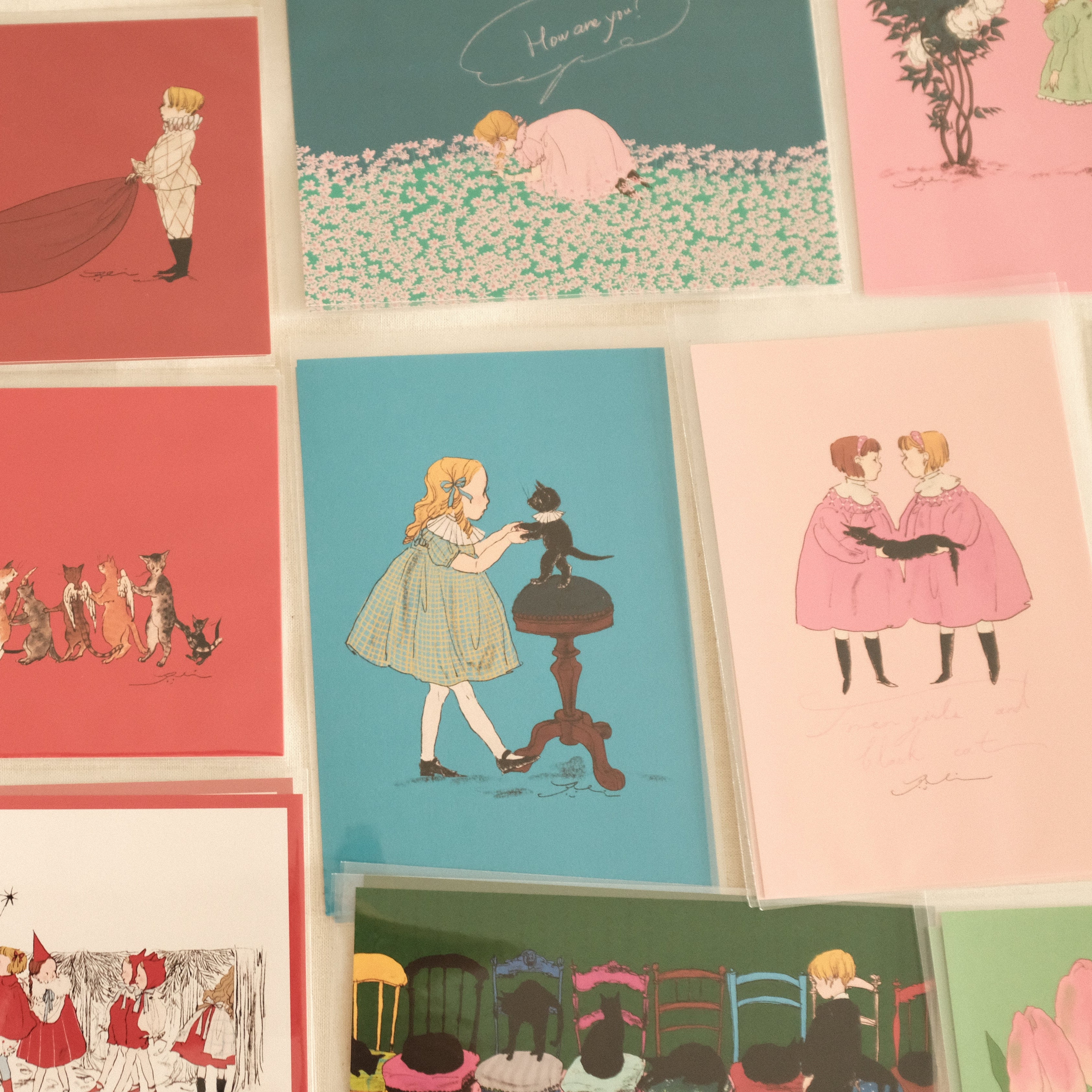 Kurahashi Rei Dance with Cat Postcard