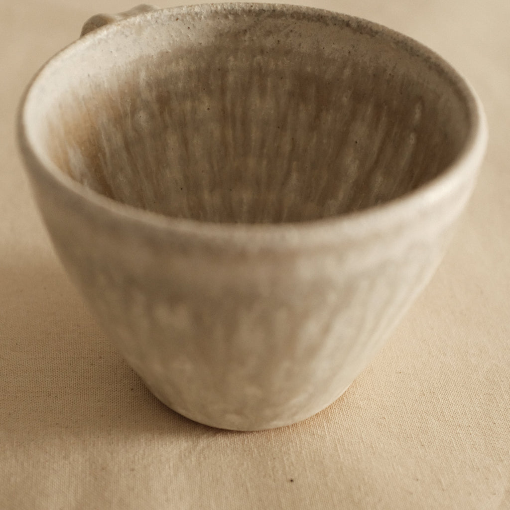 Kyuuko Mashiko Konayuki Powder Snow Glaze Small Mug with Handle