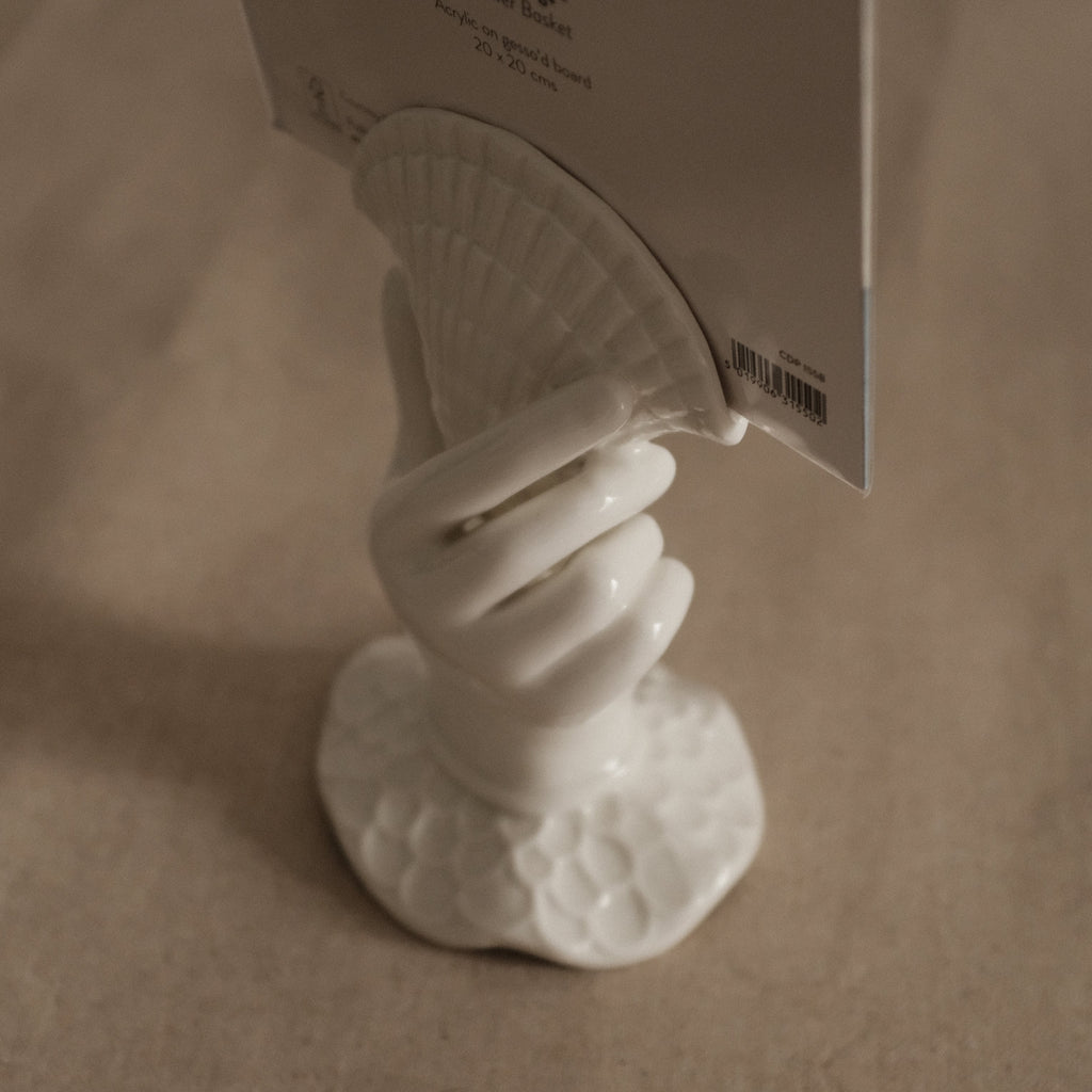 MARELLA French Retro Grasp of Sea Shell Ceramic Flower Vase Card Holder Tissue Holder