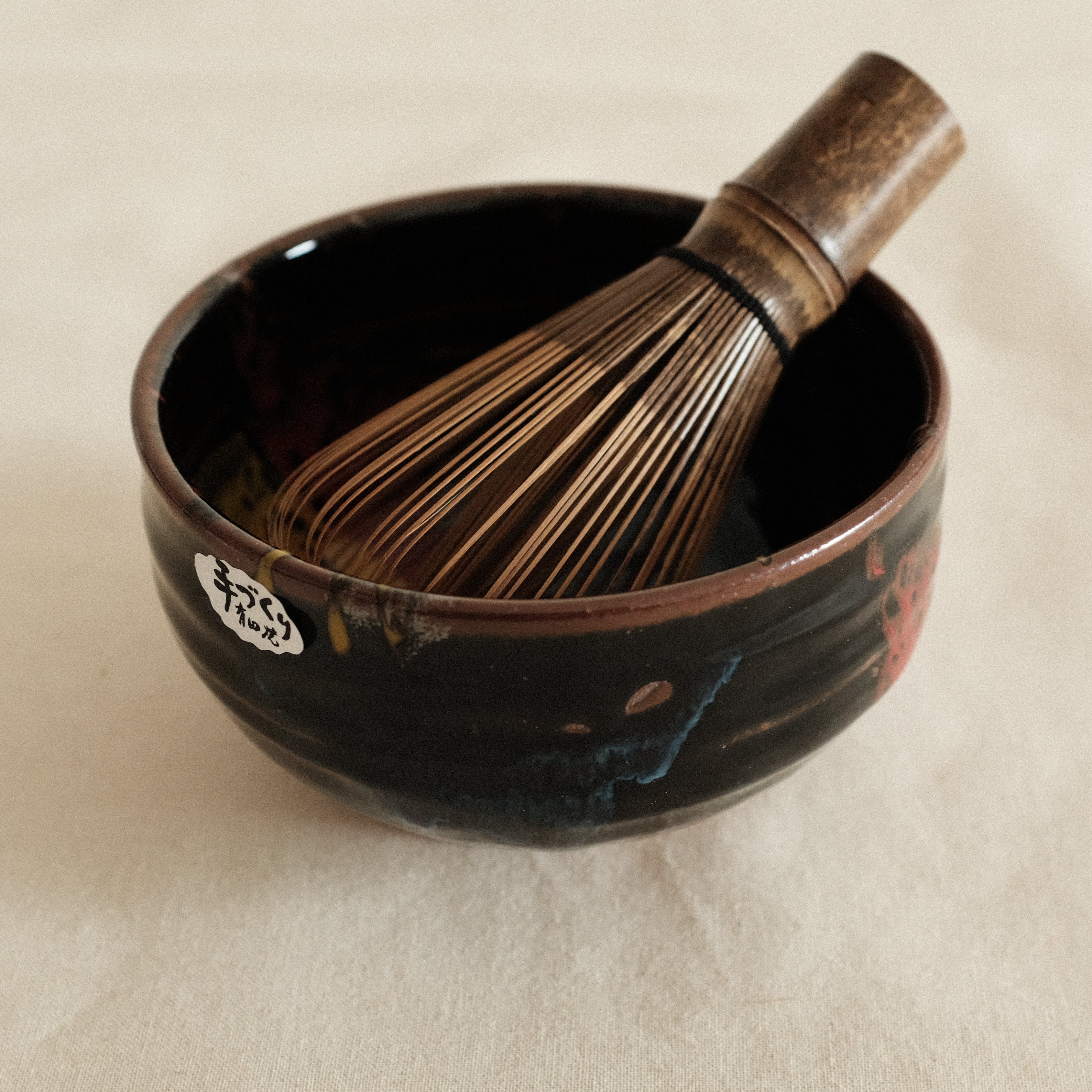 Hana Izumi Kiln Japan Maruchikara Multicolours Nodate Chawan Matcha Bowl Aritaware