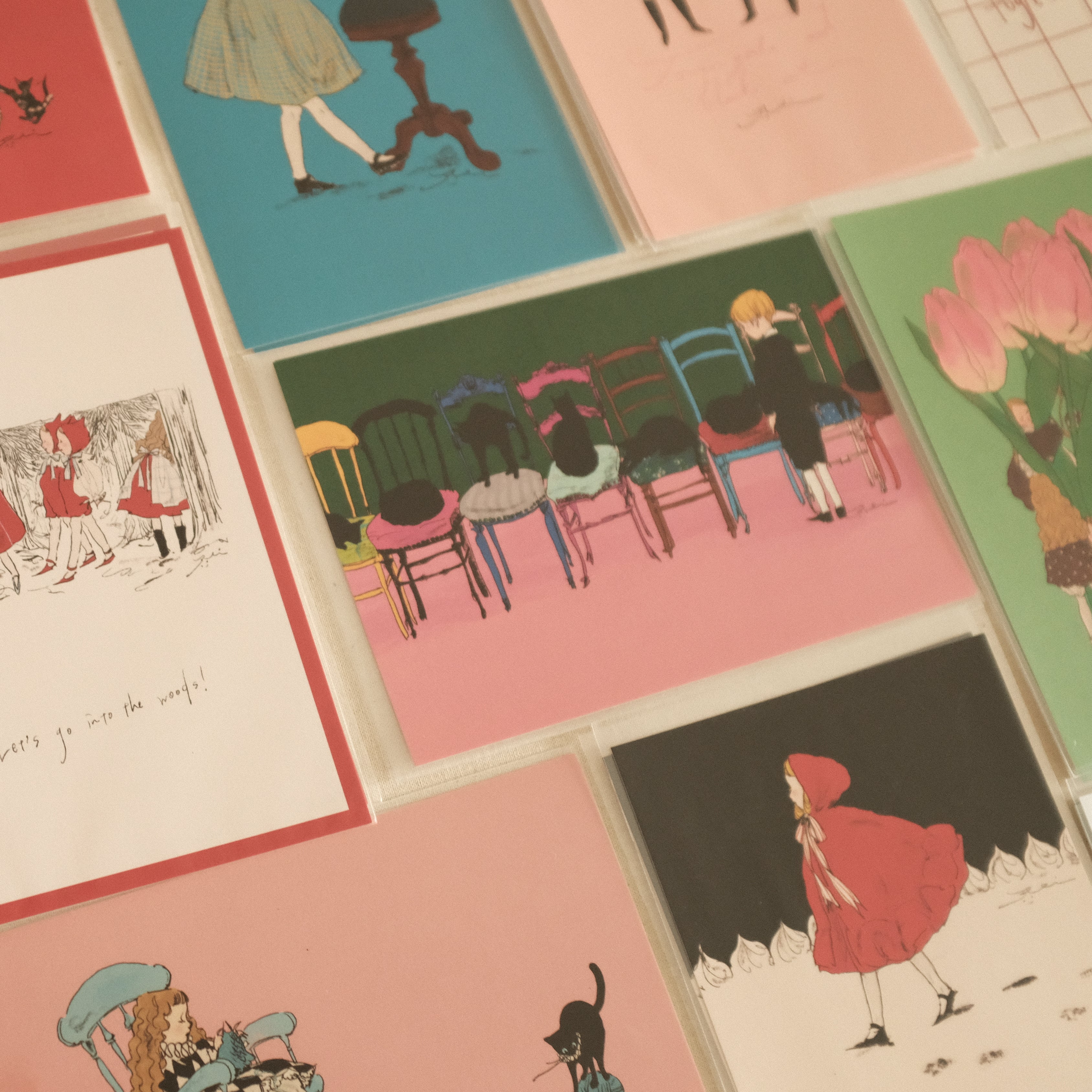 Kurahashi Rei Cat Musical Chairs Postcard