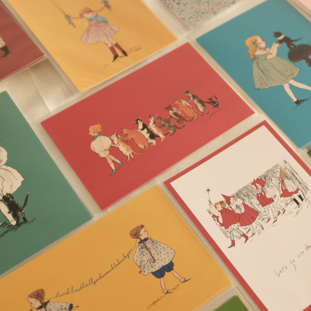 Kurahashi Rei Cat Family Postcard