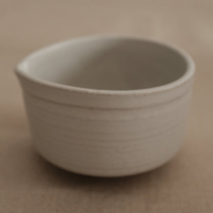 Hatsuichi Japan White Neri Kataguchi Chawan Matcha Bowl Tea Bowl Minoware