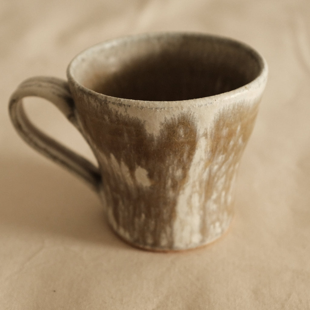 Kyuuko Mashiko Konayuki Powder Snow Glaze Mug with Handle