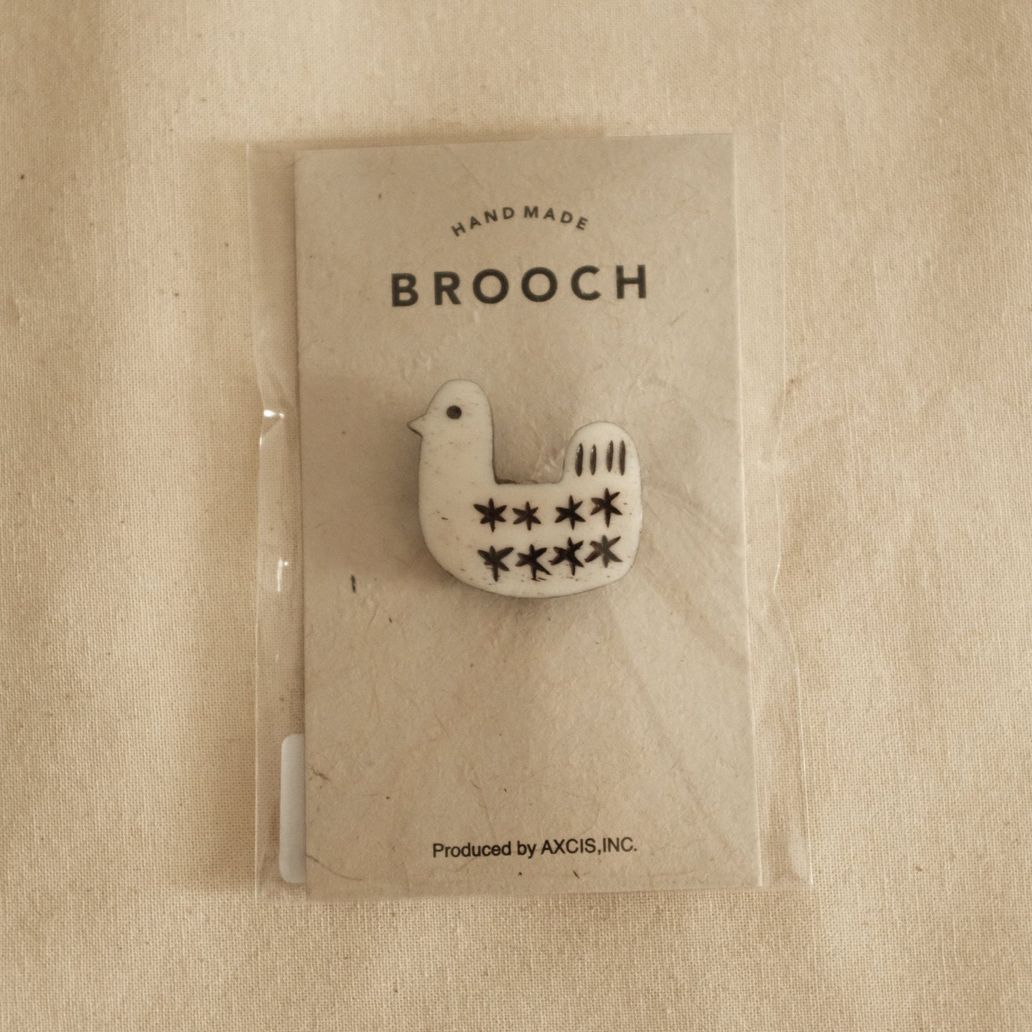Akorat Japan Bone Brooch Duck