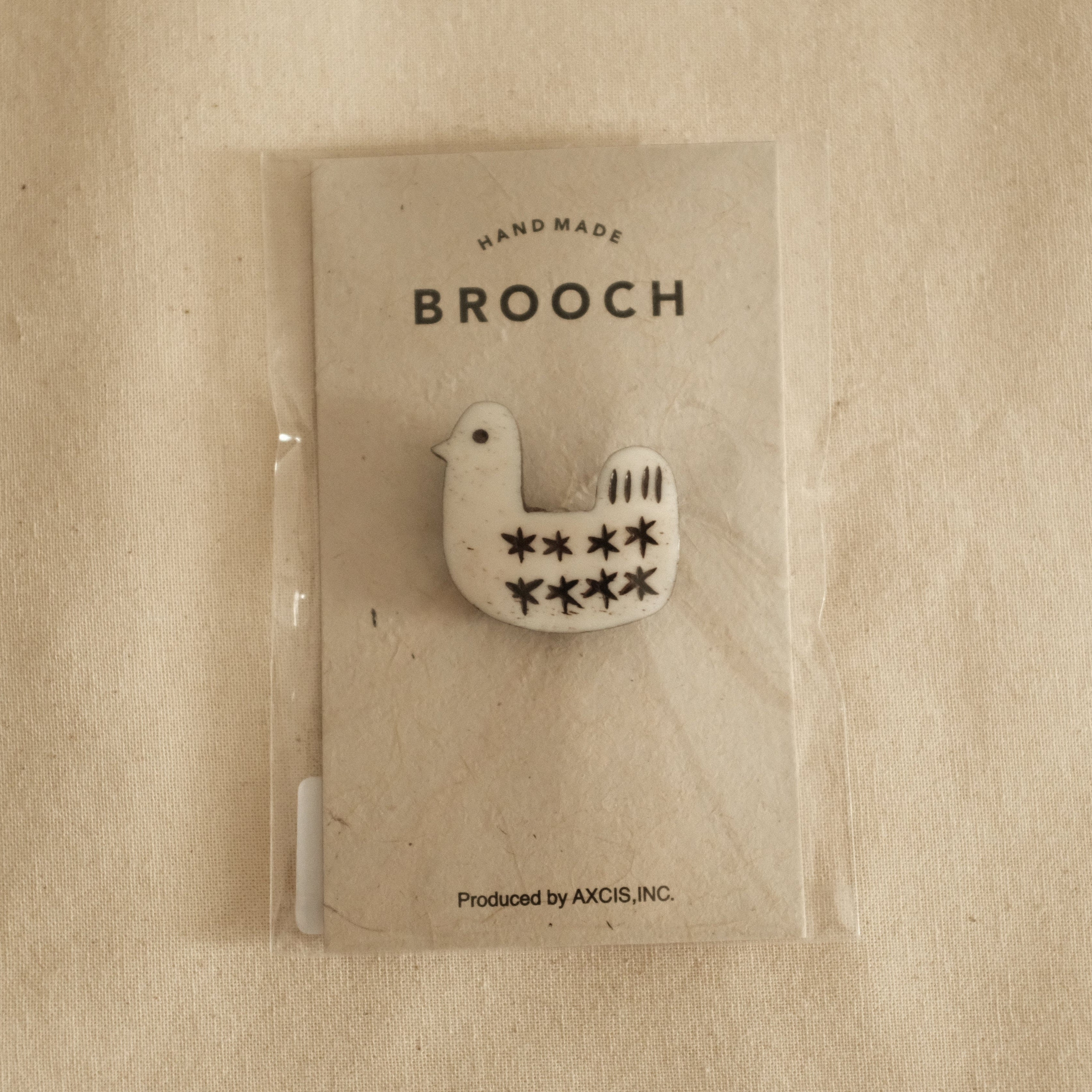 Akorat Japan Bone Brooch Duck