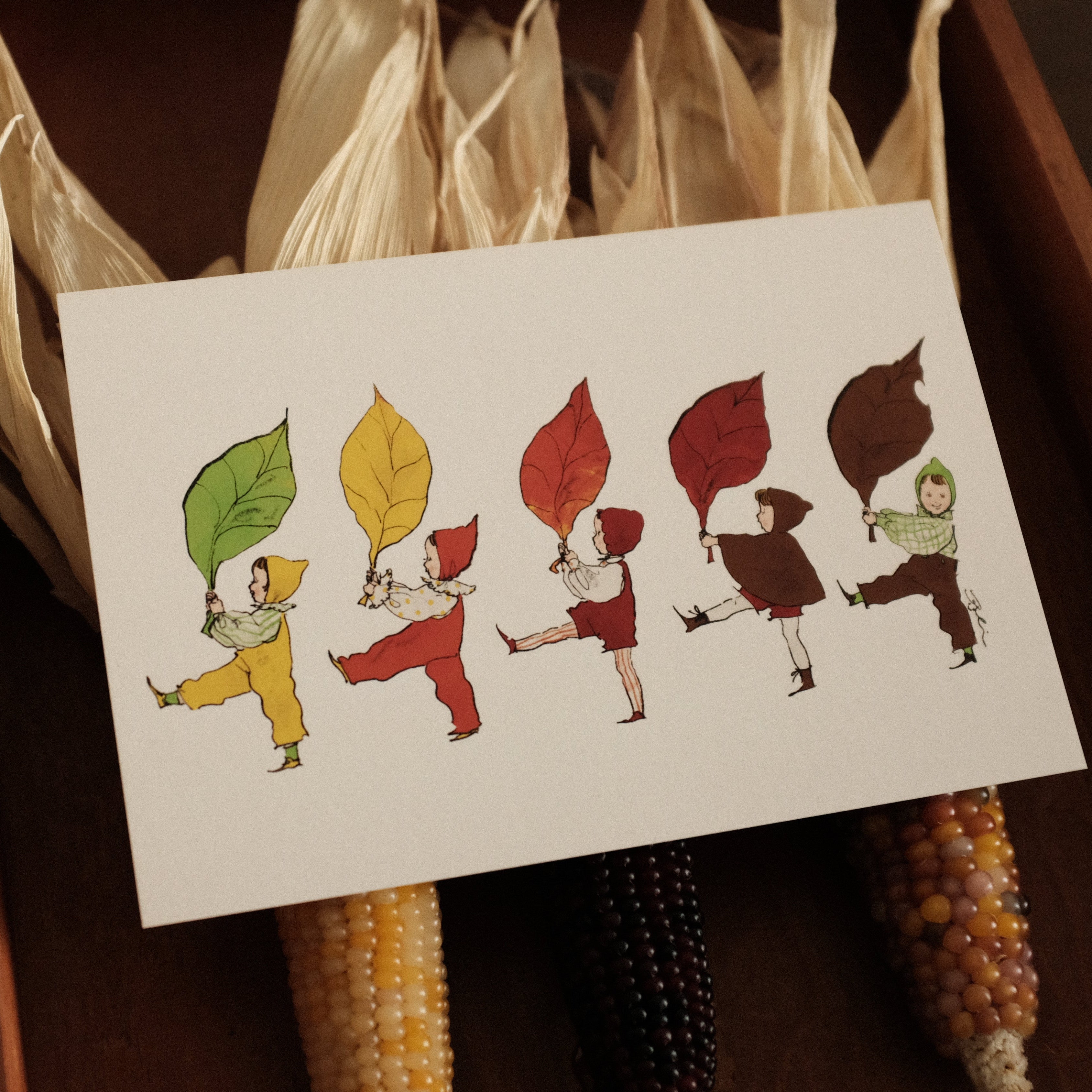 Kurahashi Rei Autumn Leaves Postcard