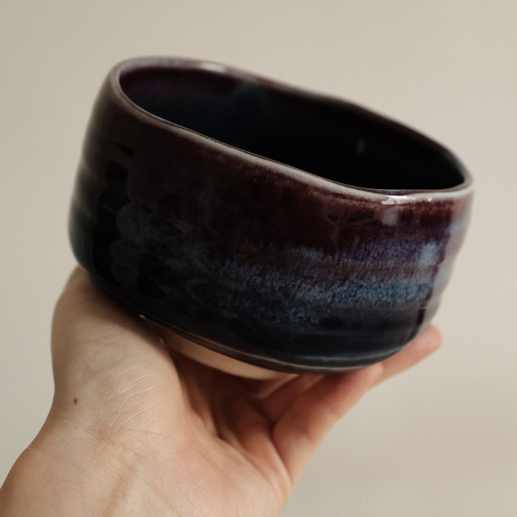 Hatsuichi Japan Tsubo Violet Chawan Matcha Bowl Minoware