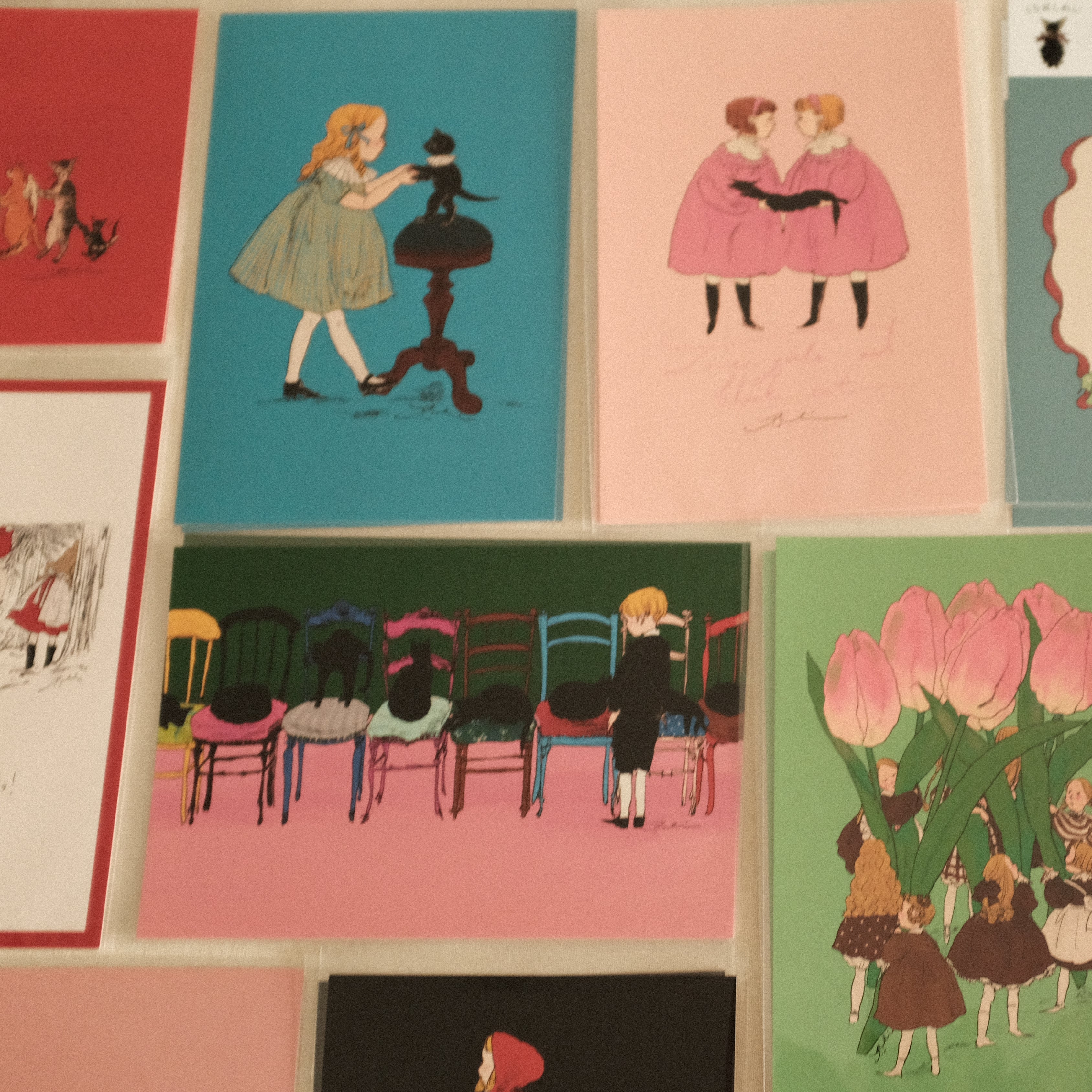 Kurahashi Rei Cat Musical Chairs Postcard