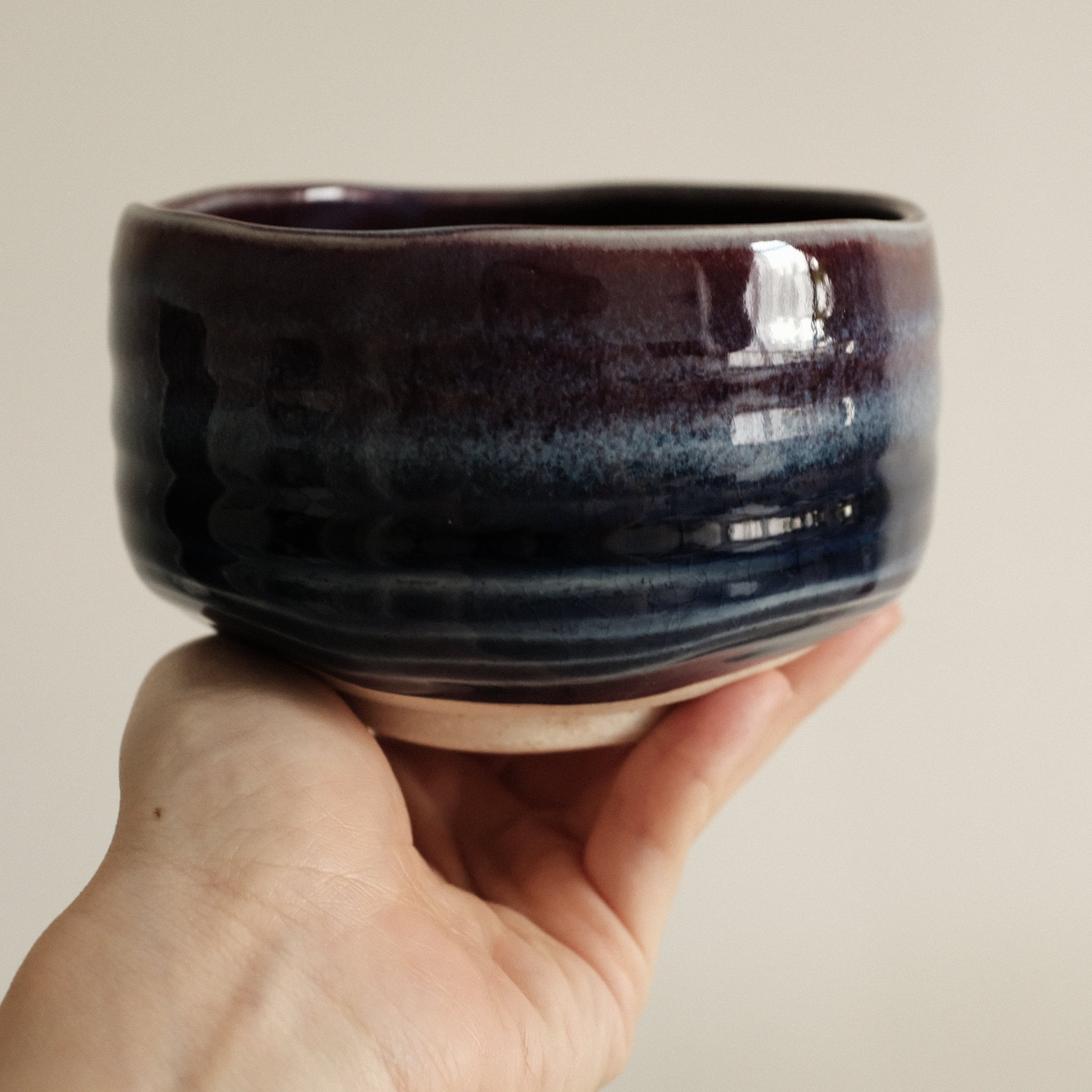 Hatsuichi Japan Tsubo Violet Chawan Matcha Bowl Minoware