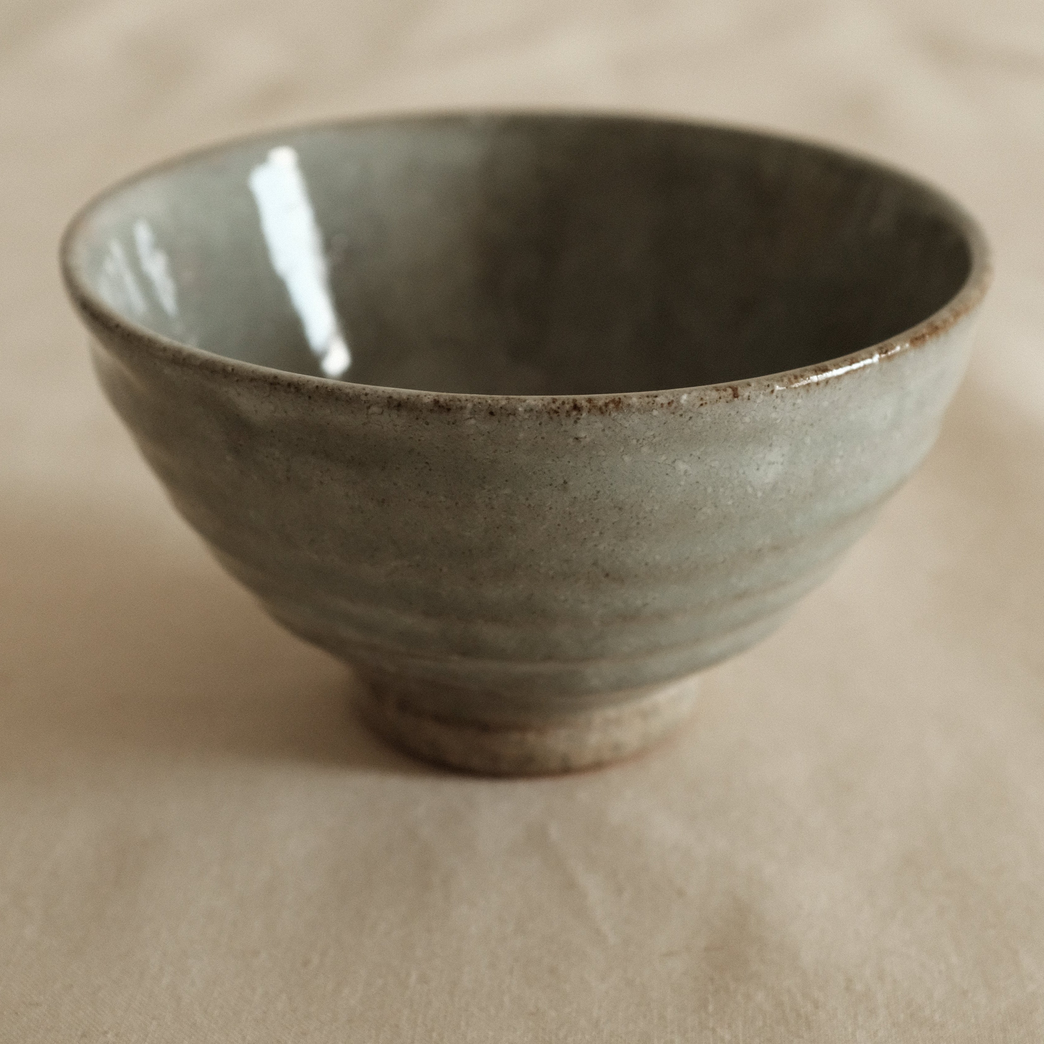 Maruyoshi Japan Jade Blue Kohiki Glaze Chawan Matcha Bowl Minoware