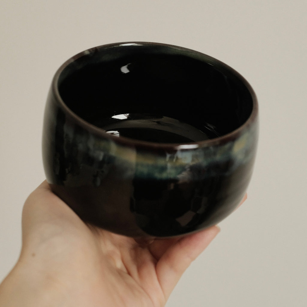 Aika Japan Yozora Orora Night Sky Aurora Glaze Chawan Matcha Bowl Hasami ware