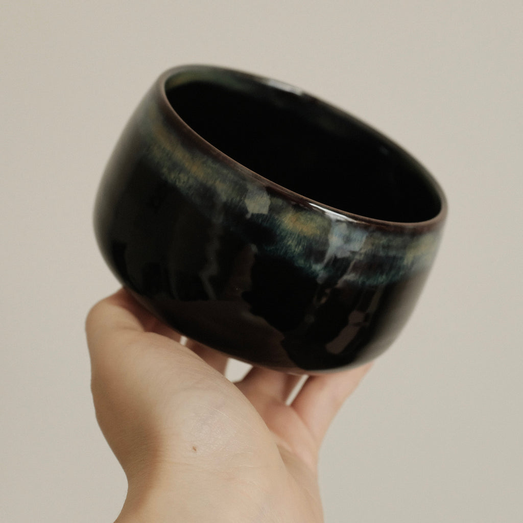 Aika Japan Yozora Orora Night Sky Aurora Glaze Chawan Matcha Bowl Hasami ware