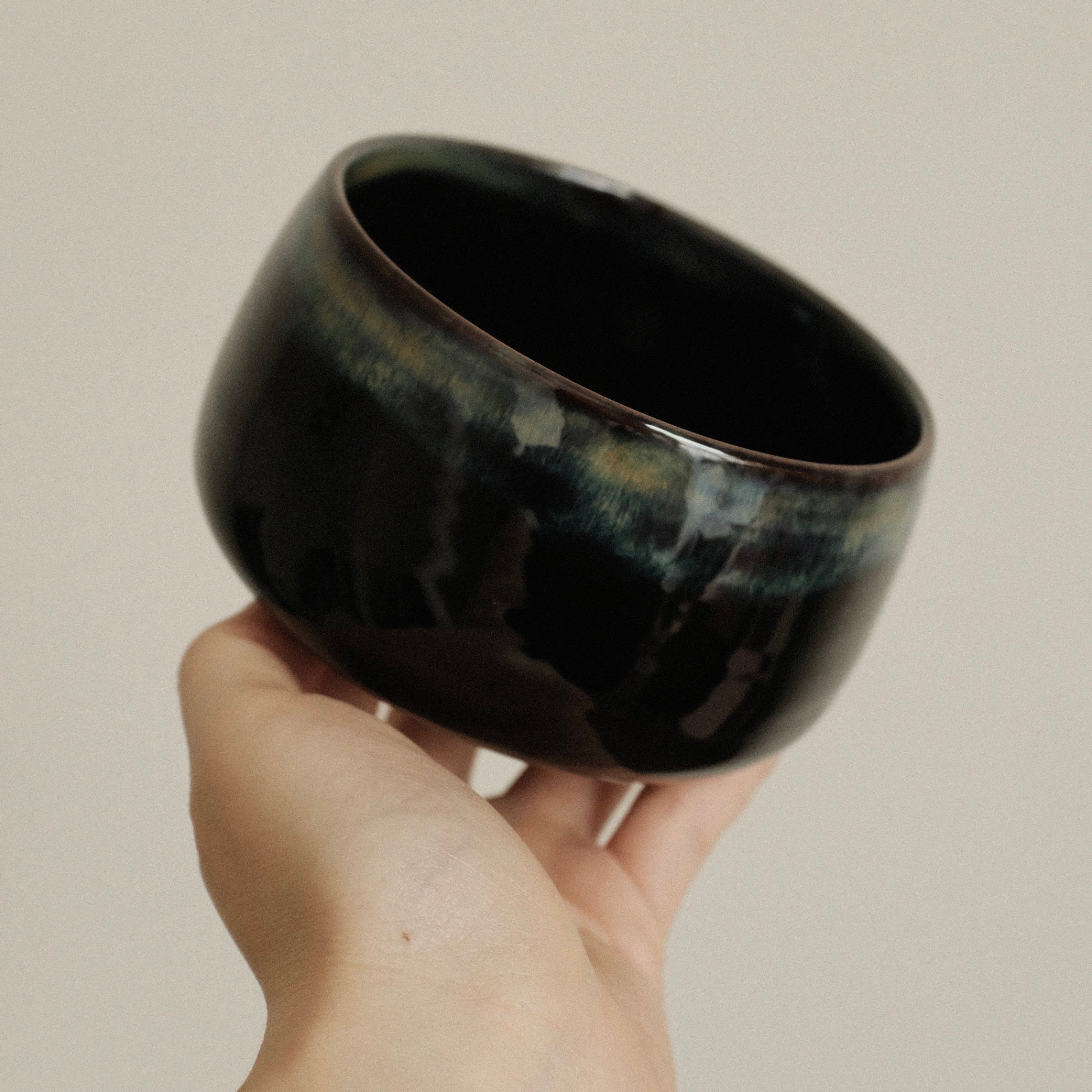 Aika Japan Yozora Orora Night Sky Aurora Glaze Chawan Matcha Bowl Hasami ware