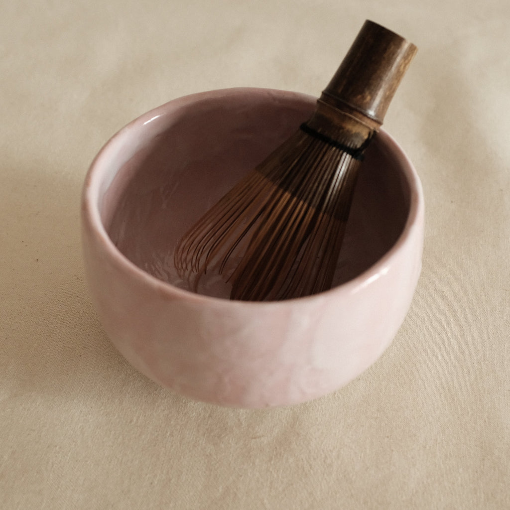 Hatsuichi Japan Sakura Shino Tataki Chawan Matcha Bowl Minoware