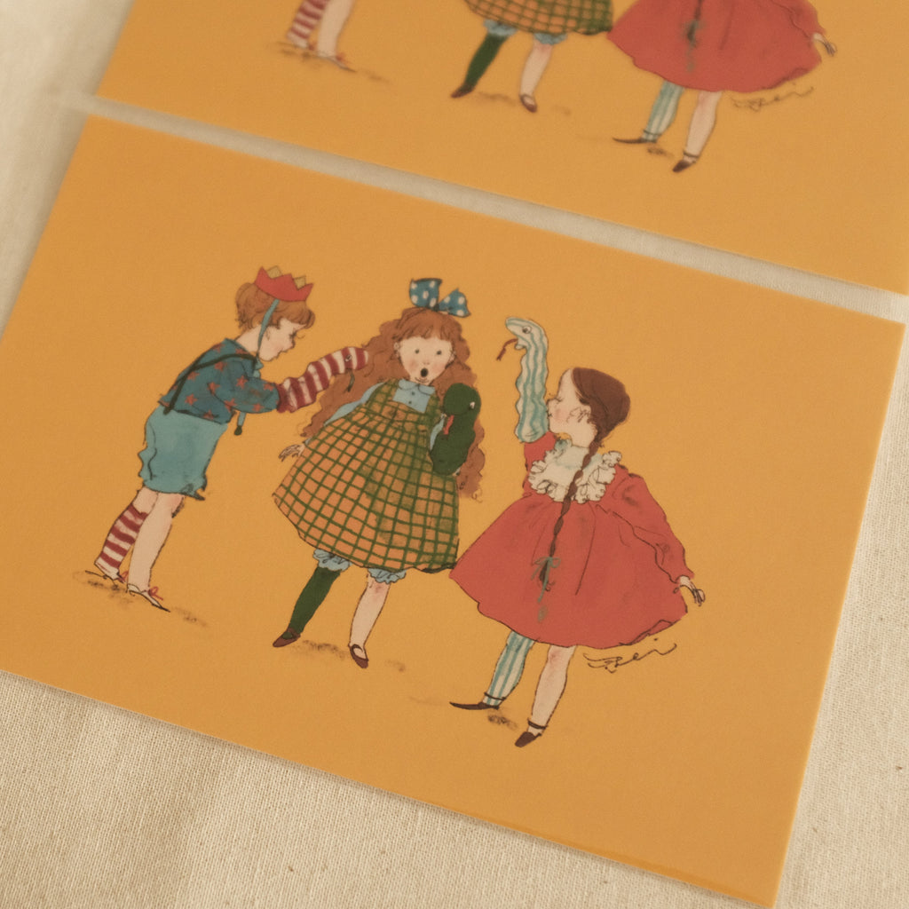 Kurahashi Rei Playing Toys Together Postcard