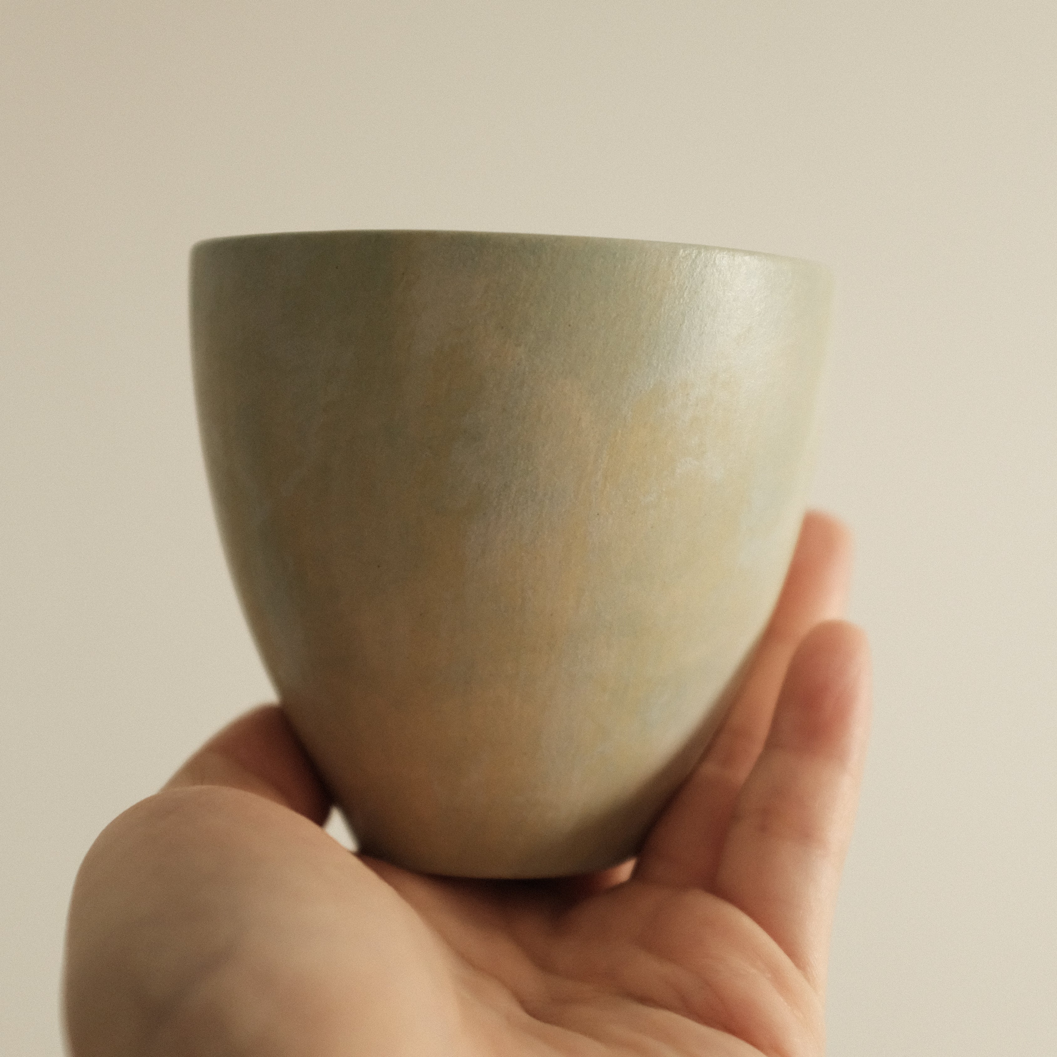 Makoto Saito Palette Green Yellow Tall Cup