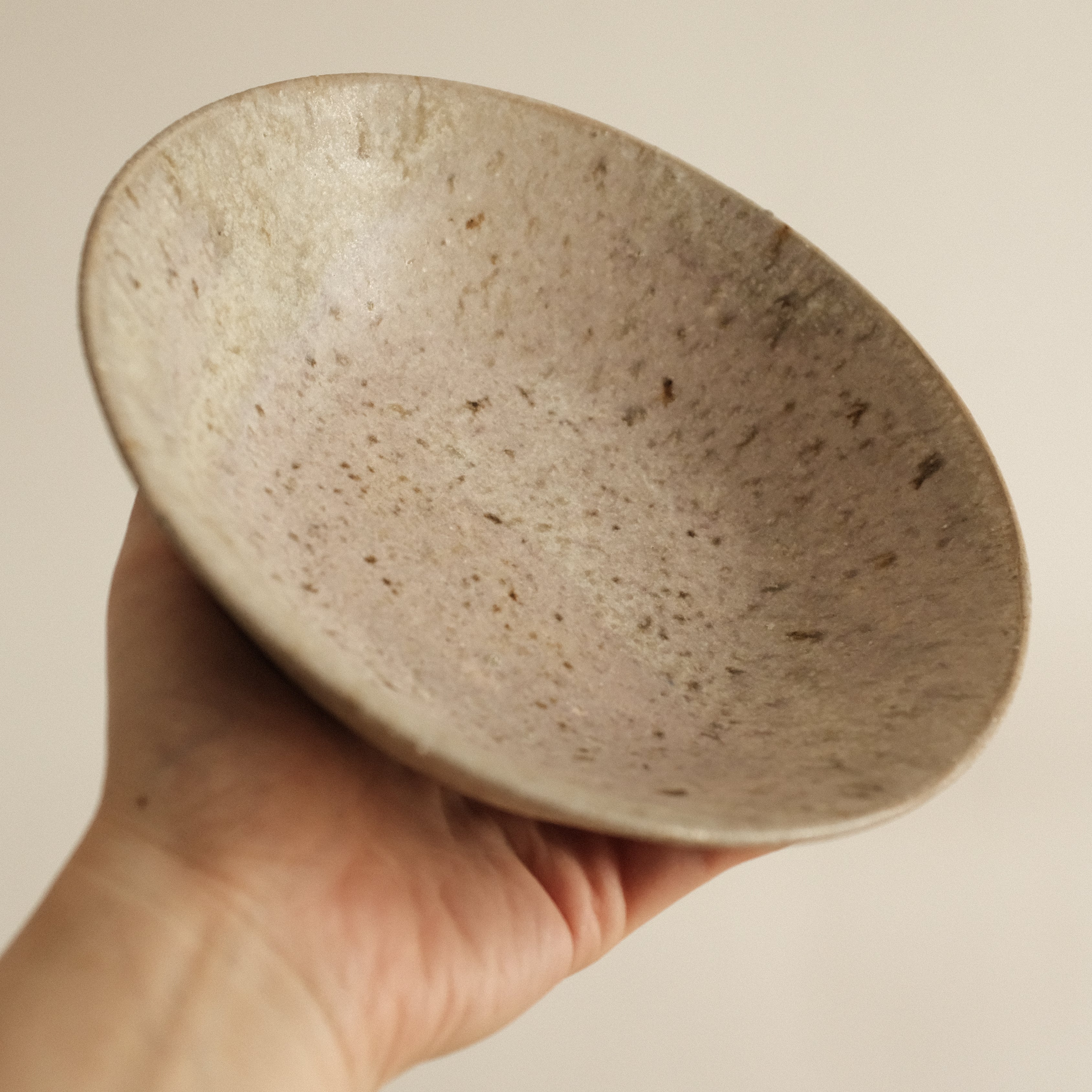 Suzuki Mikumo Spring Soft Pink Green Ceramic Deep Plate