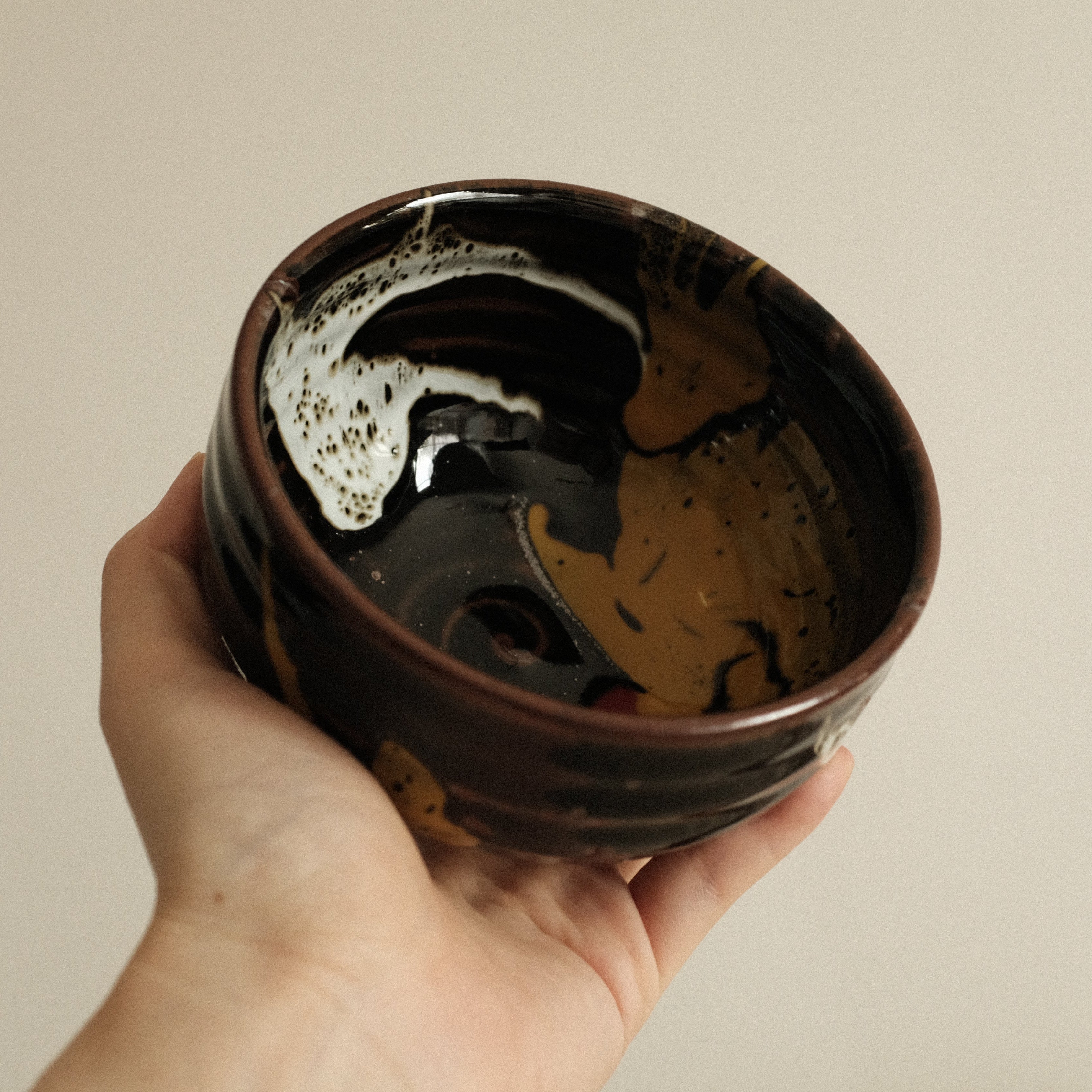 Hana Izumi Kiln Japan Maruchikara Multicolours Nodate Chawan Matcha Bowl Aritaware