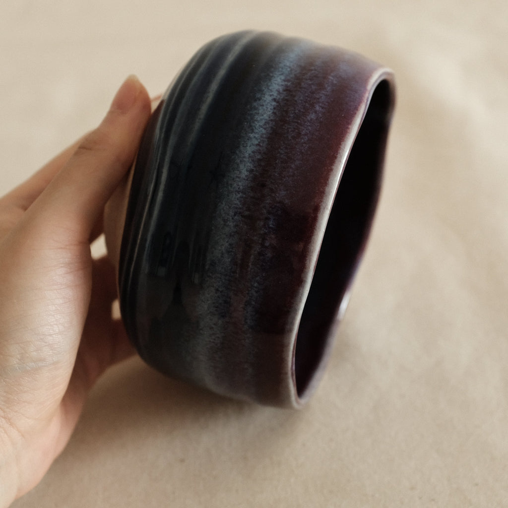 Hatsuichi Japan Tsubo Violet Chawan Matcha Bowl Minoware