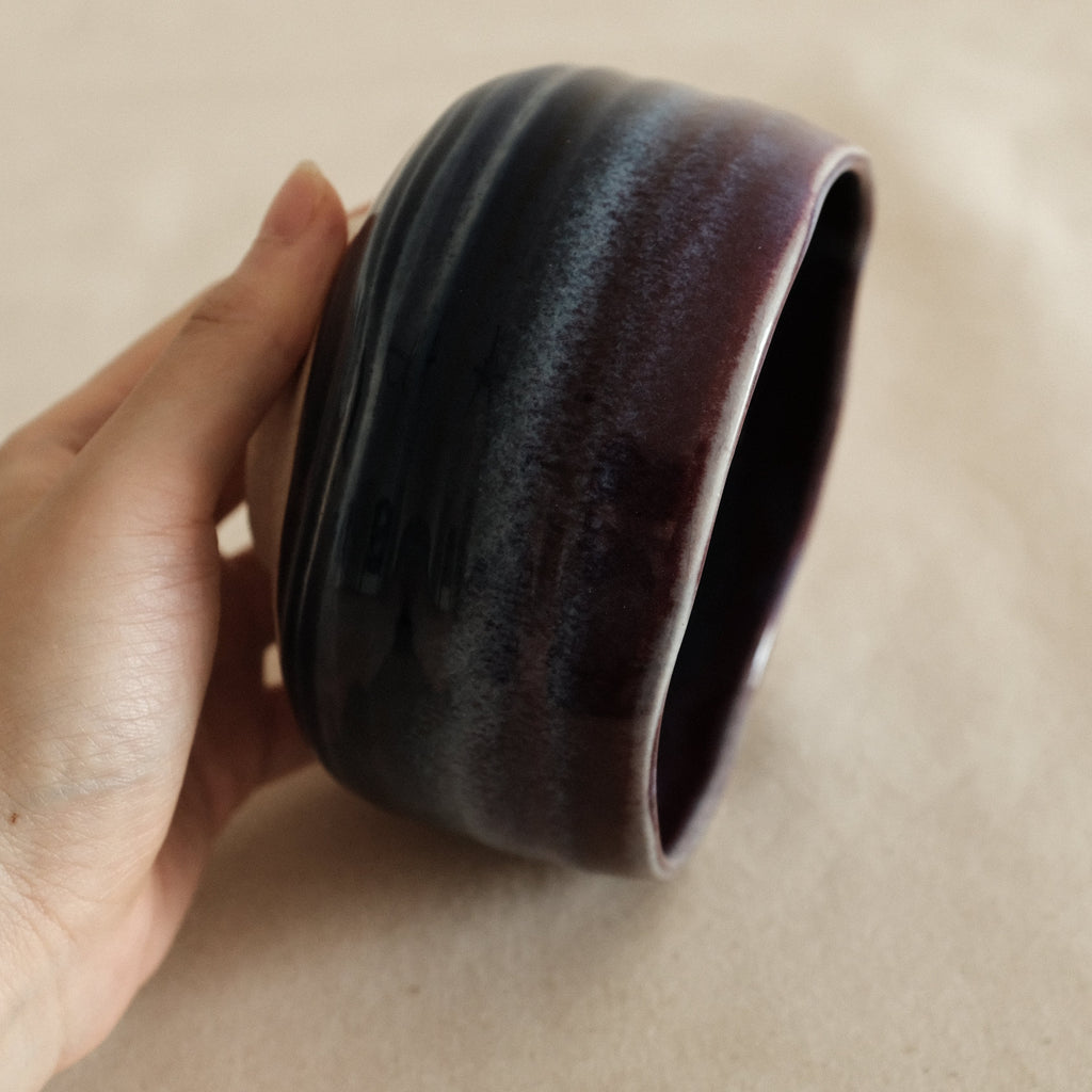 Hatsuichi Japan Tsubo Violet Chawan Matcha Bowl Minoware
