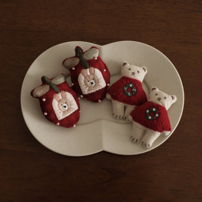 NOELLE Decorative Whimsical Embroidered Felt Brooch Pin