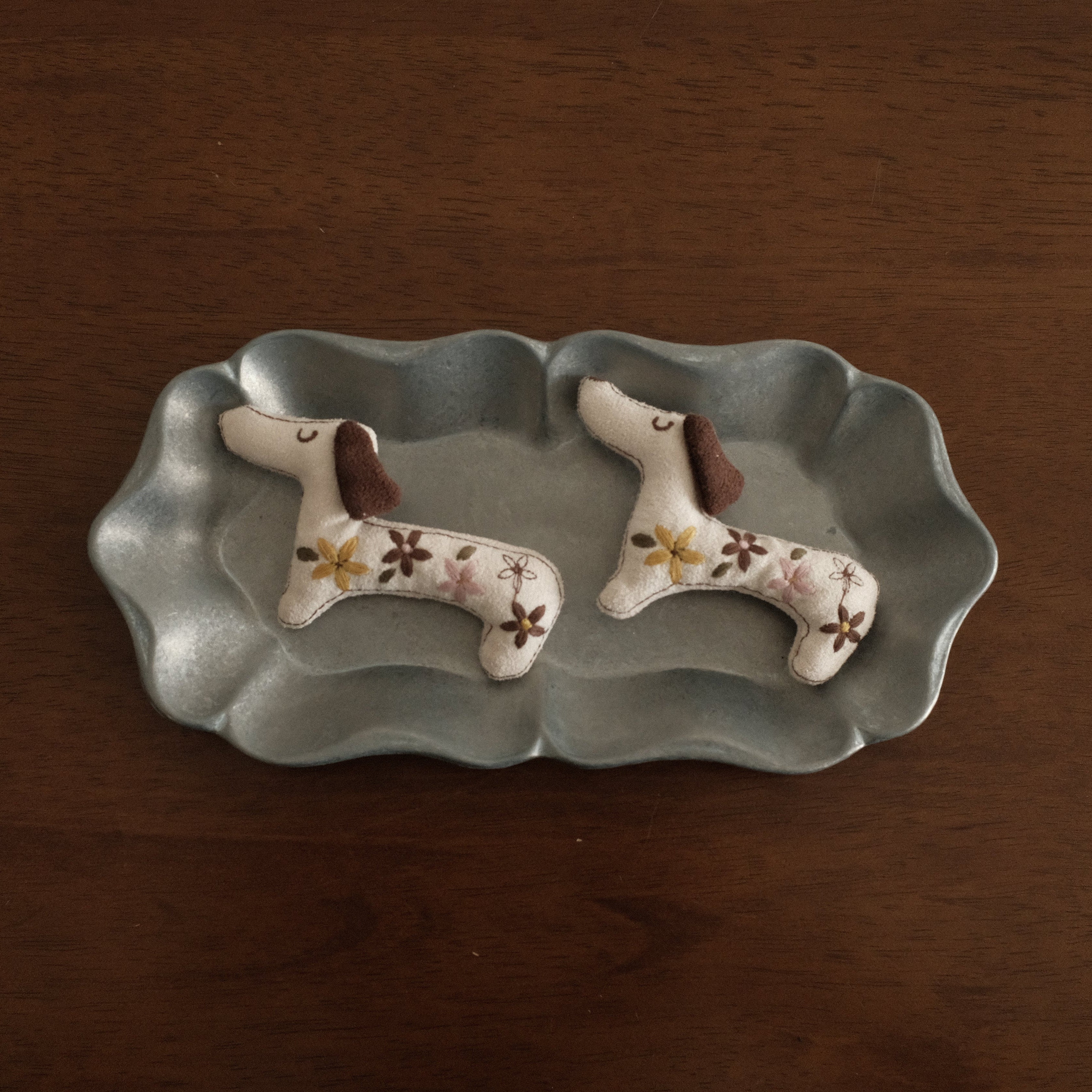 NOELLE Decorative Whimsical Embroidered Felt Brooch Pin