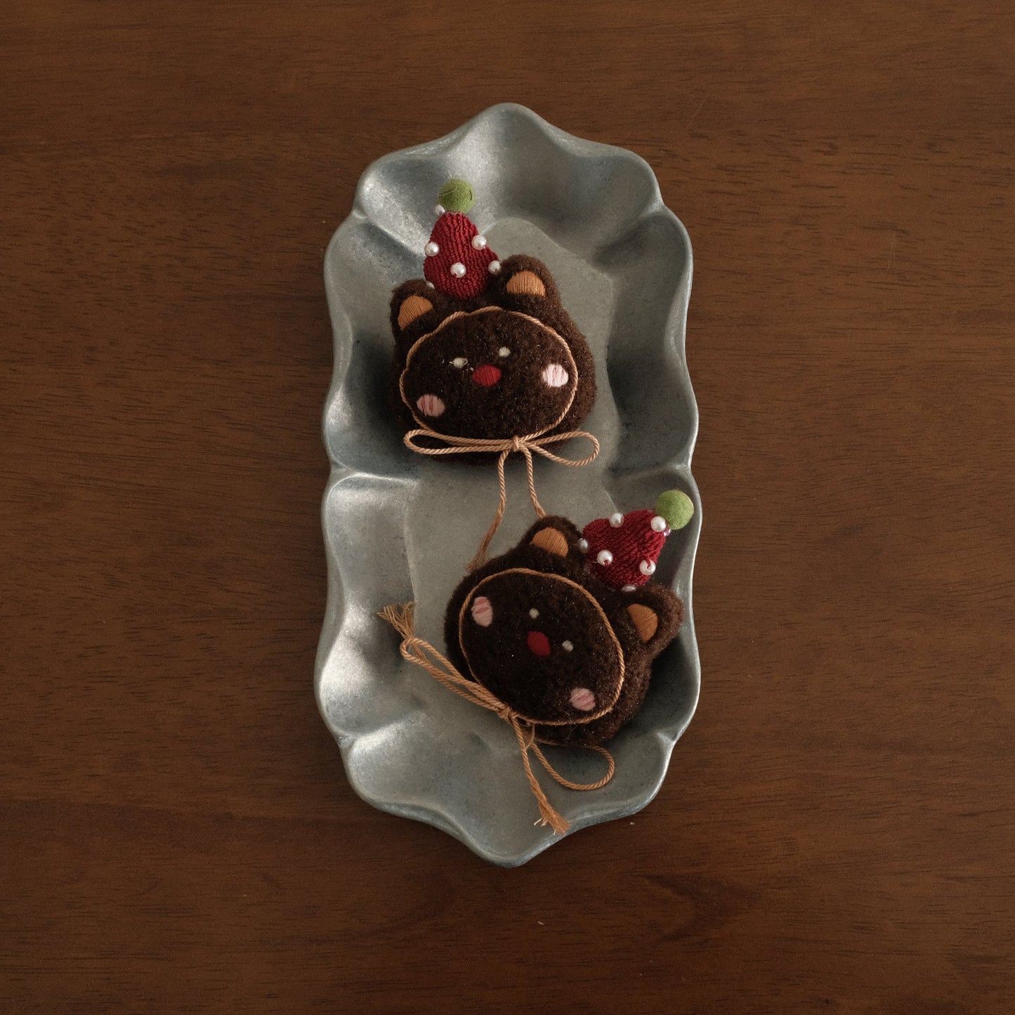 NOELLE Decorative Whimsical Embroidered Felt Brooch Pin