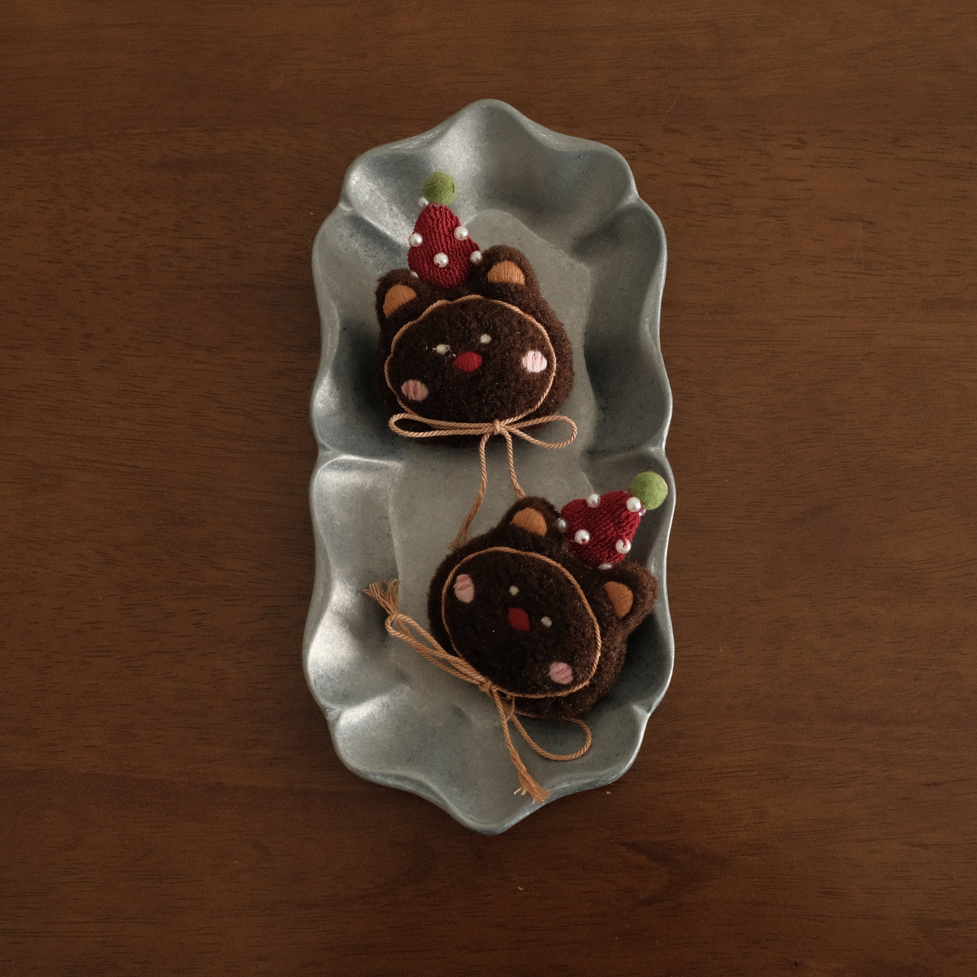 NOELLE Decorative Whimsical Embroidered Felt Brooch Pin