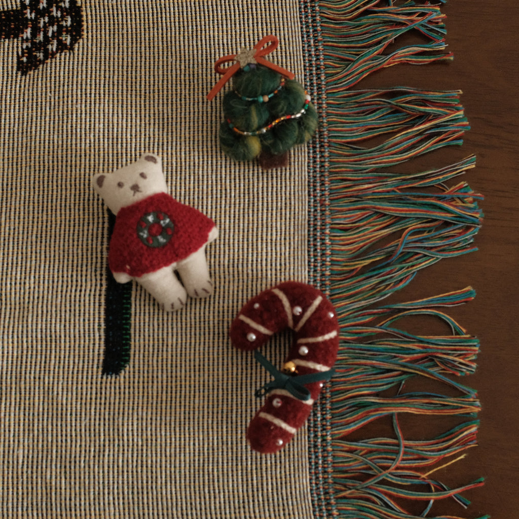 NOELLE Decorative Whimsical Embroidered Felt Brooch Pin