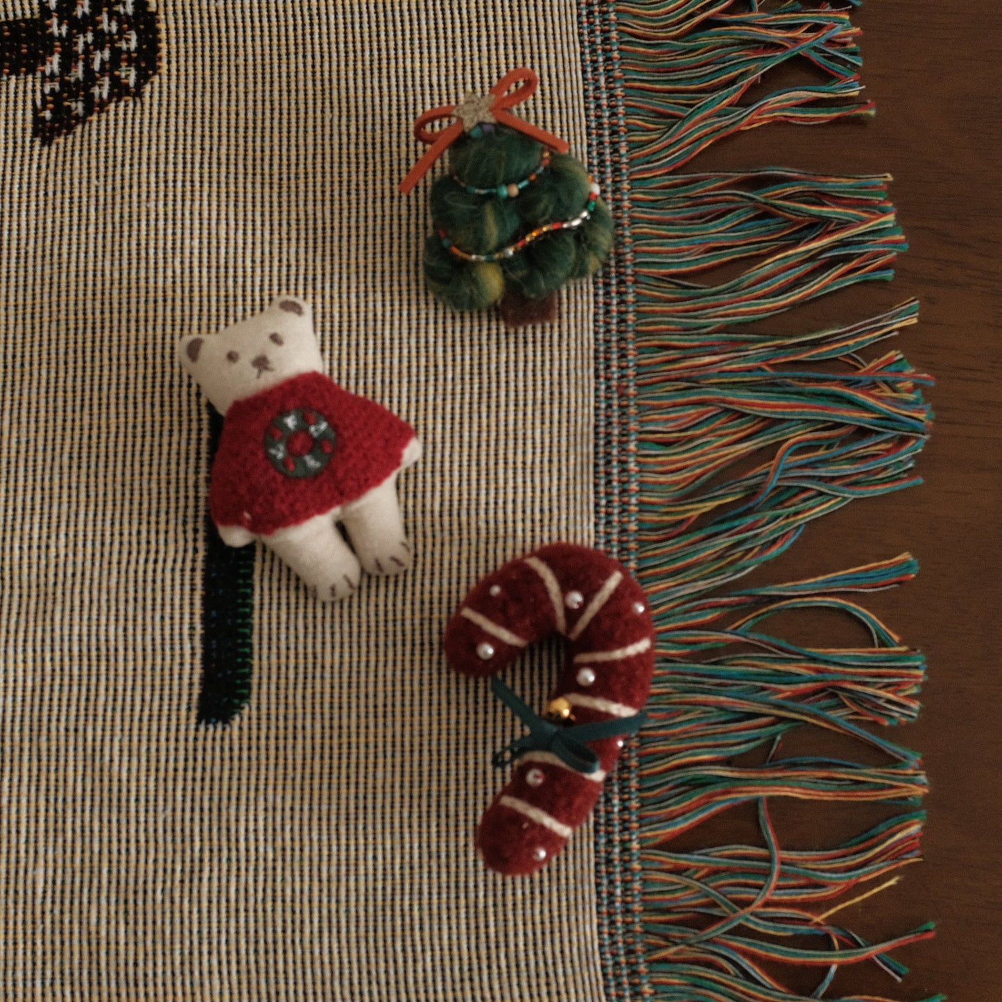 NOELLE Decorative Whimsical Embroidered Felt Brooch Pin