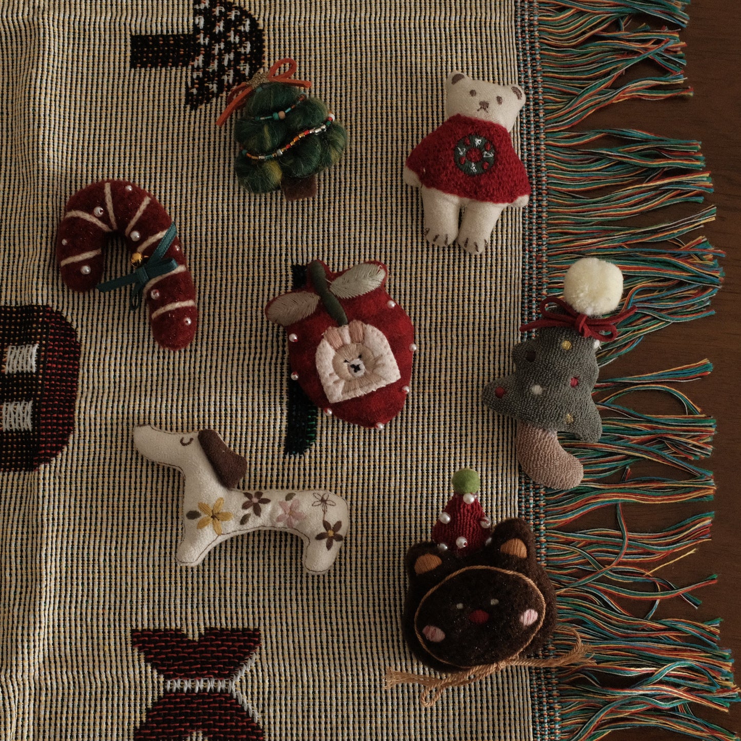 NOELLE Decorative Whimsical Embroidered Felt Brooch Pin