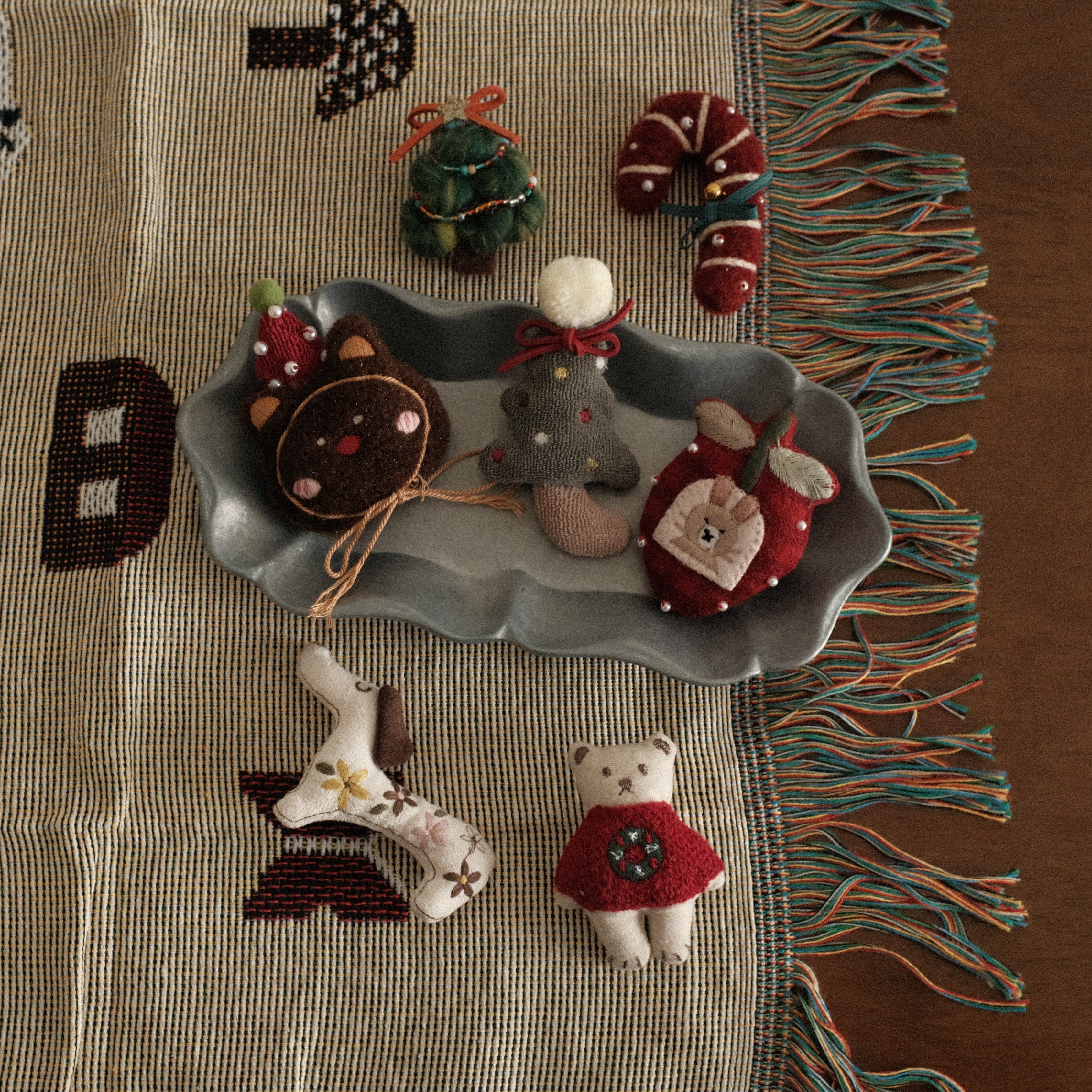 NOELLE Decorative Whimsical Embroidered Felt Brooch Pin