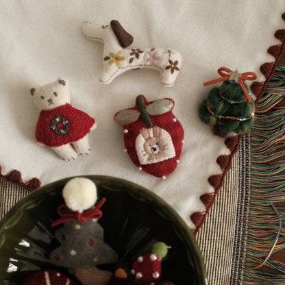 NOELLE Decorative Whimsical Embroidered Felt Brooch Pin