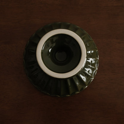 COLETTE Retro Ceramic Floral Pedestal Dish Plate Tea Stand Dessert Pastry Plate