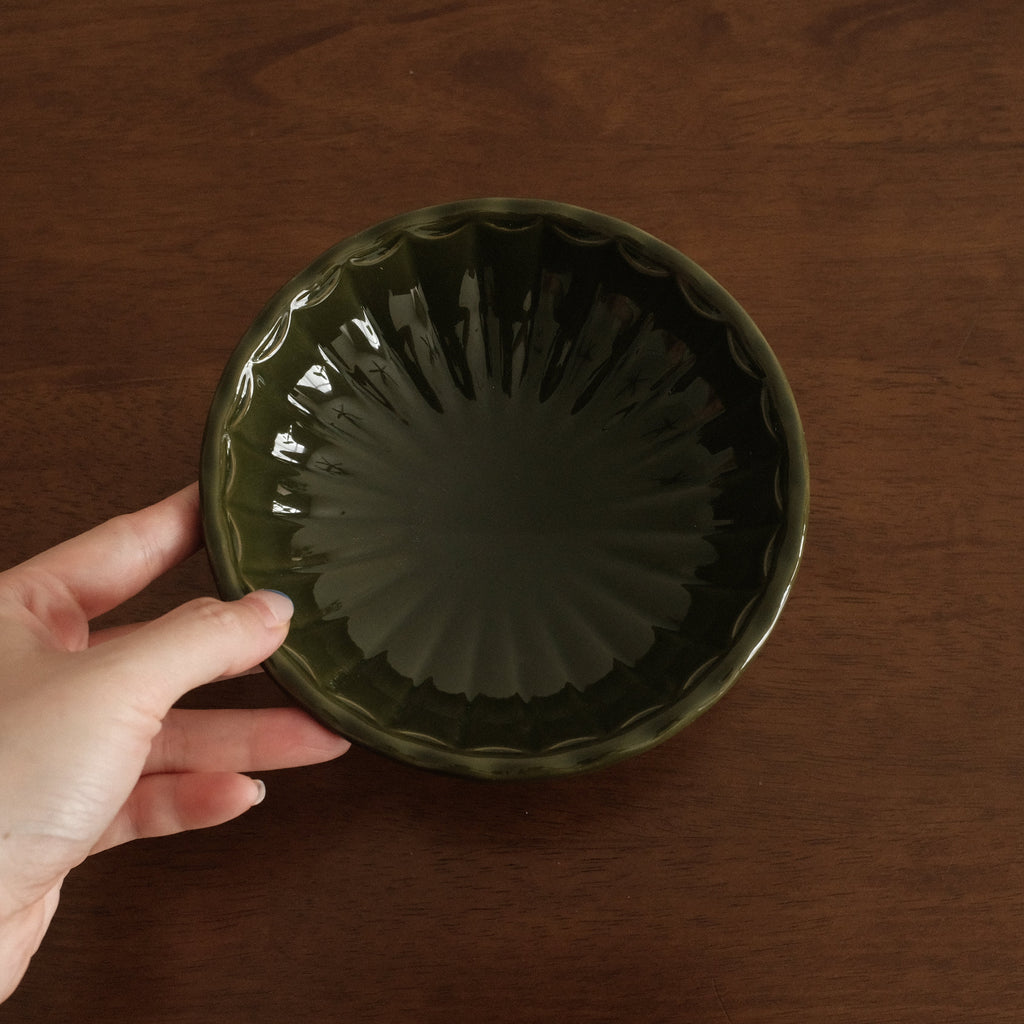 COLETTE Retro Ceramic Floral Pedestal Dish Plate Tea Stand Dessert Pastry Plate