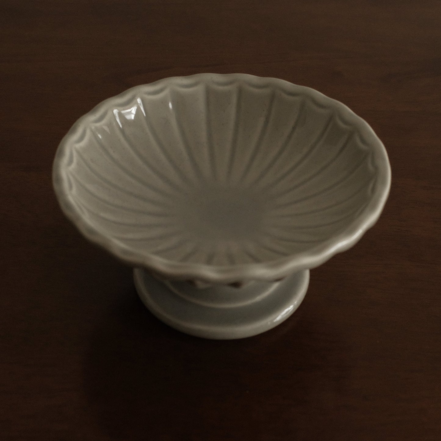 COLETTE Retro Ceramic Floral Pedestal Dish Plate Tea Stand Dessert Pastry Plate