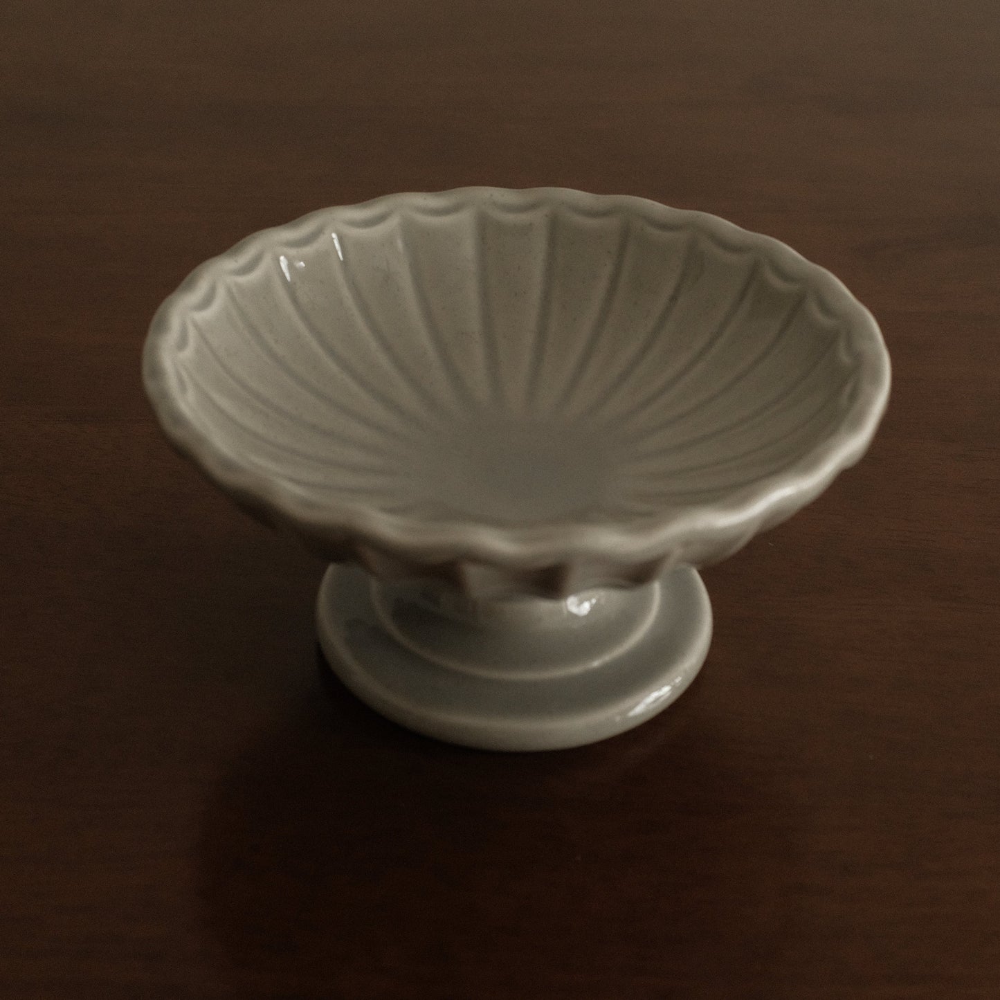 COLETTE Retro Ceramic Floral Pedestal Dish Plate Tea Stand Dessert Pastry Plate