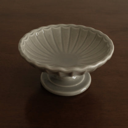 COLETTE Retro Ceramic Floral Pedestal Dish Plate Tea Stand Dessert Pastry Plate