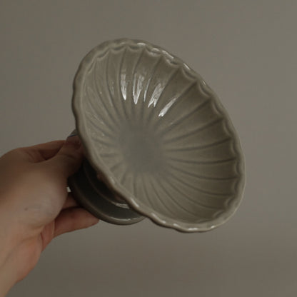 COLETTE Retro Ceramic Floral Pedestal Dish Plate Tea Stand Dessert Pastry Plate