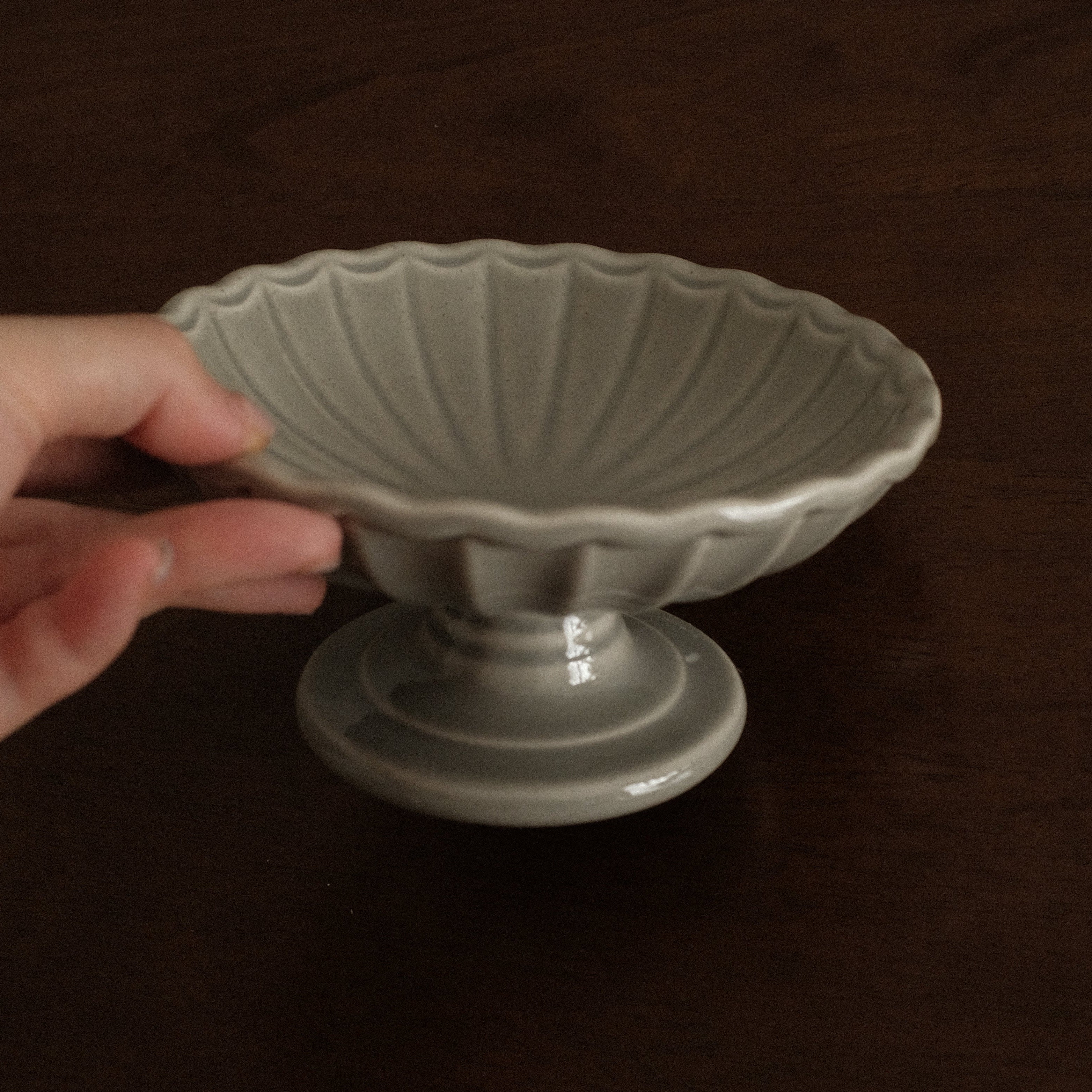 COLETTE Retro Ceramic Floral Pedestal Dish Plate Tea Stand Dessert Pastry Plate