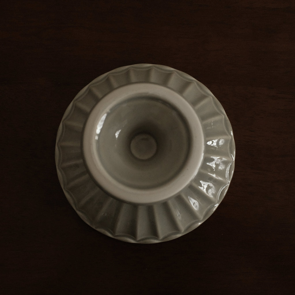 COLETTE Retro Ceramic Floral Pedestal Dish Plate Tea Stand Dessert Pastry Plate