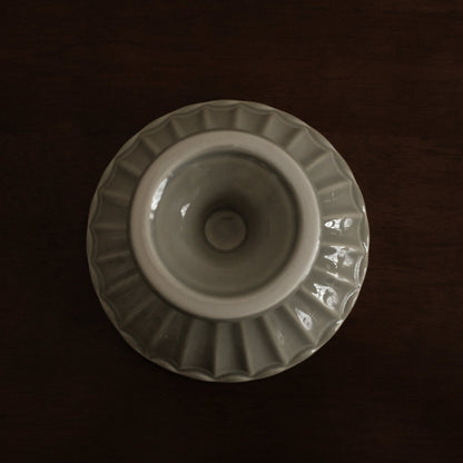 COLETTE Retro Ceramic Floral Pedestal Dish Plate Tea Stand Dessert Pastry Plate