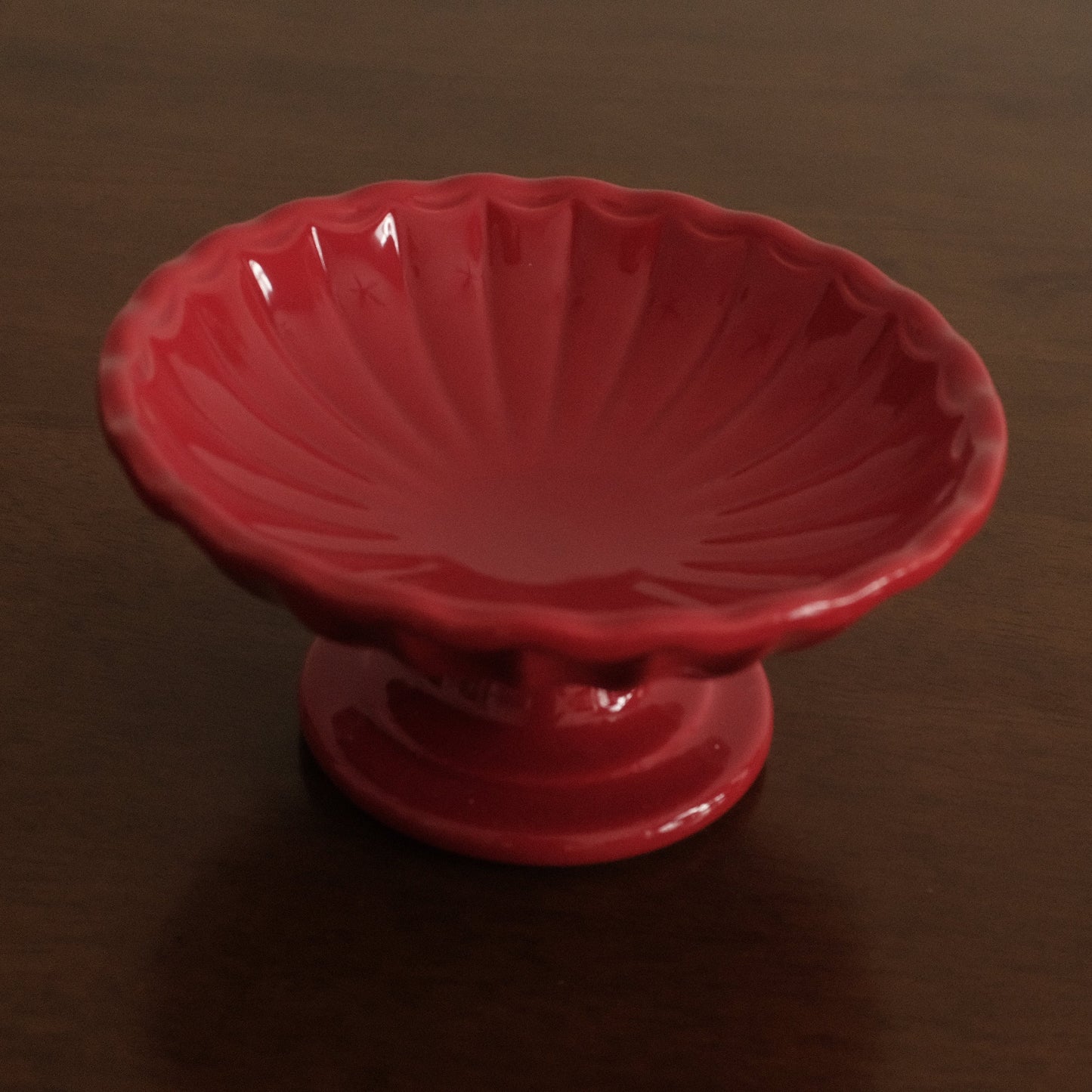 COLETTE Retro Ceramic Floral Pedestal Dish Plate Tea Stand Dessert Pastry Plate