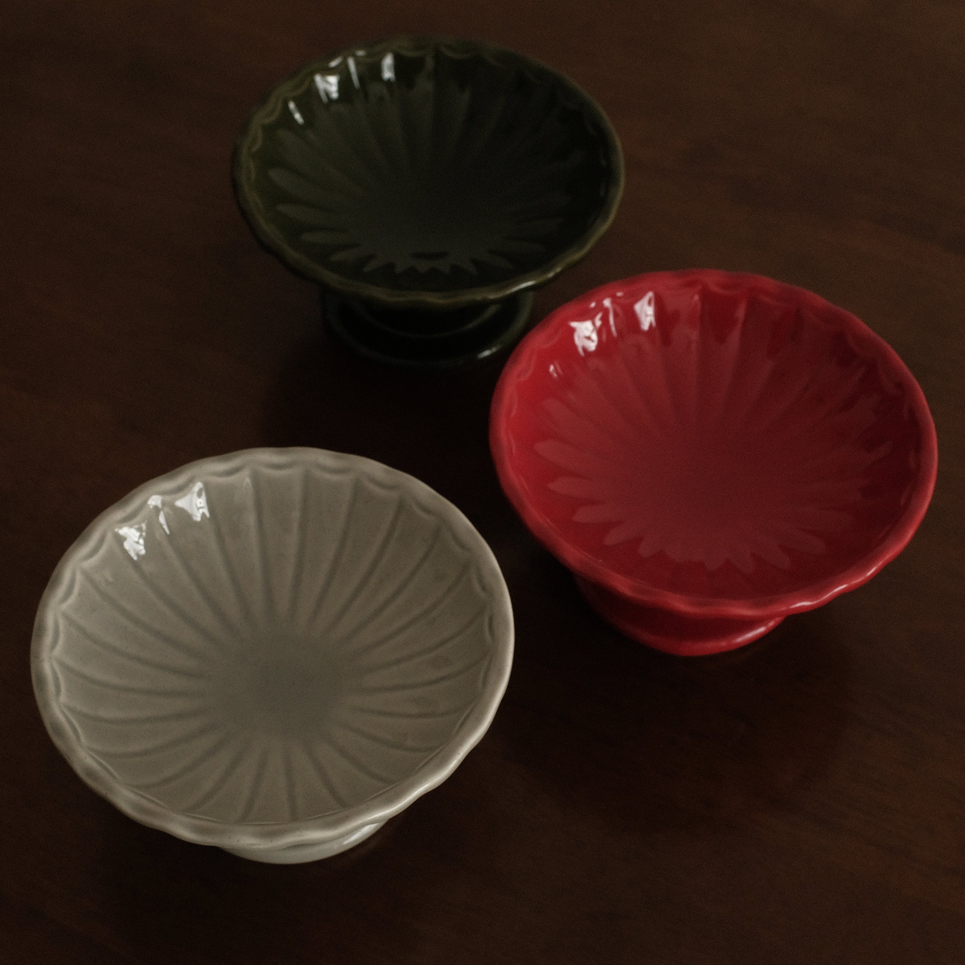 COLETTE Retro Ceramic Floral Pedestal Dish Plate Tea Stand Dessert Pastry Plate