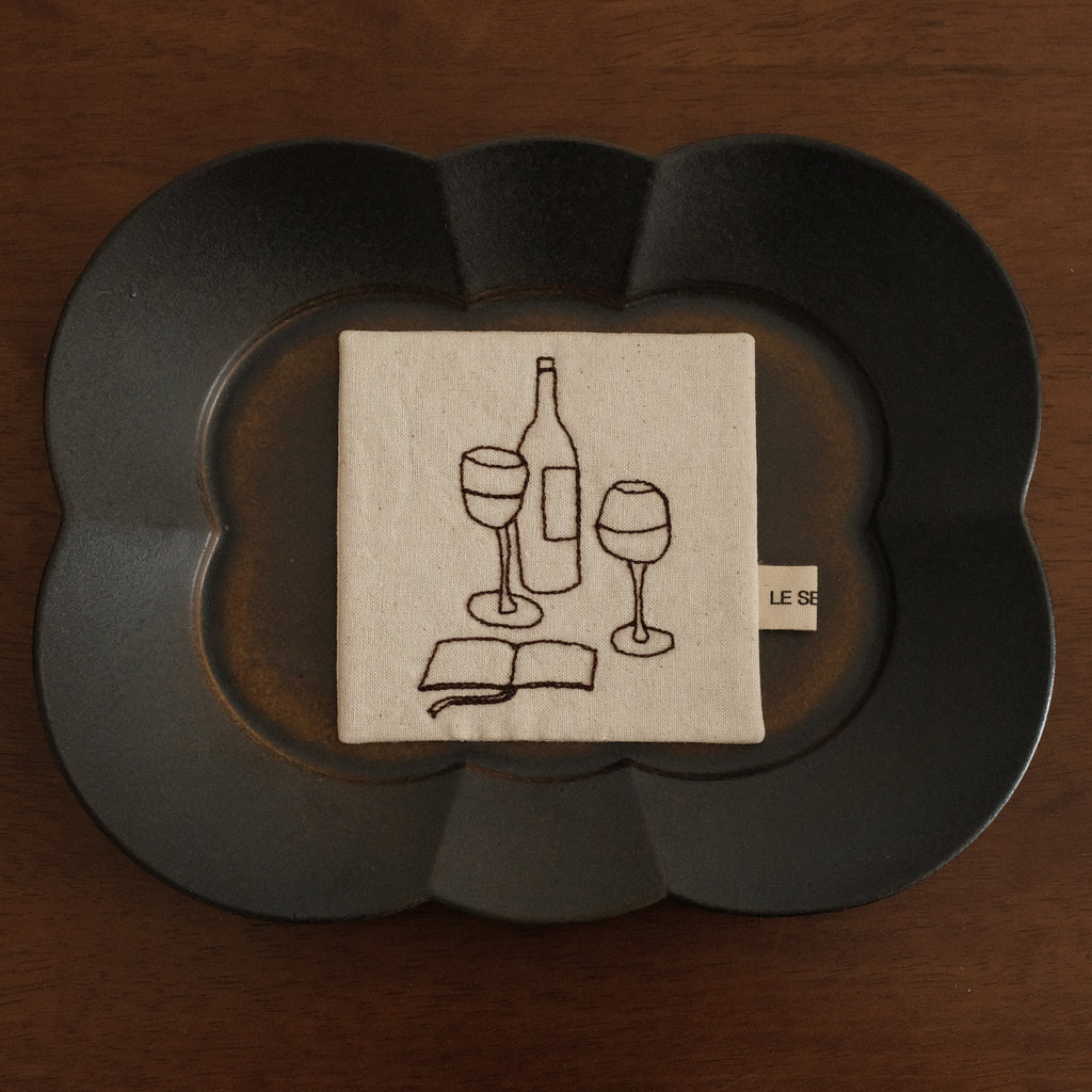 CAMILLE French Retro Six Petals Rectangular Dish Plate Ceramic Underglazed Powdered Glaze Stoneware