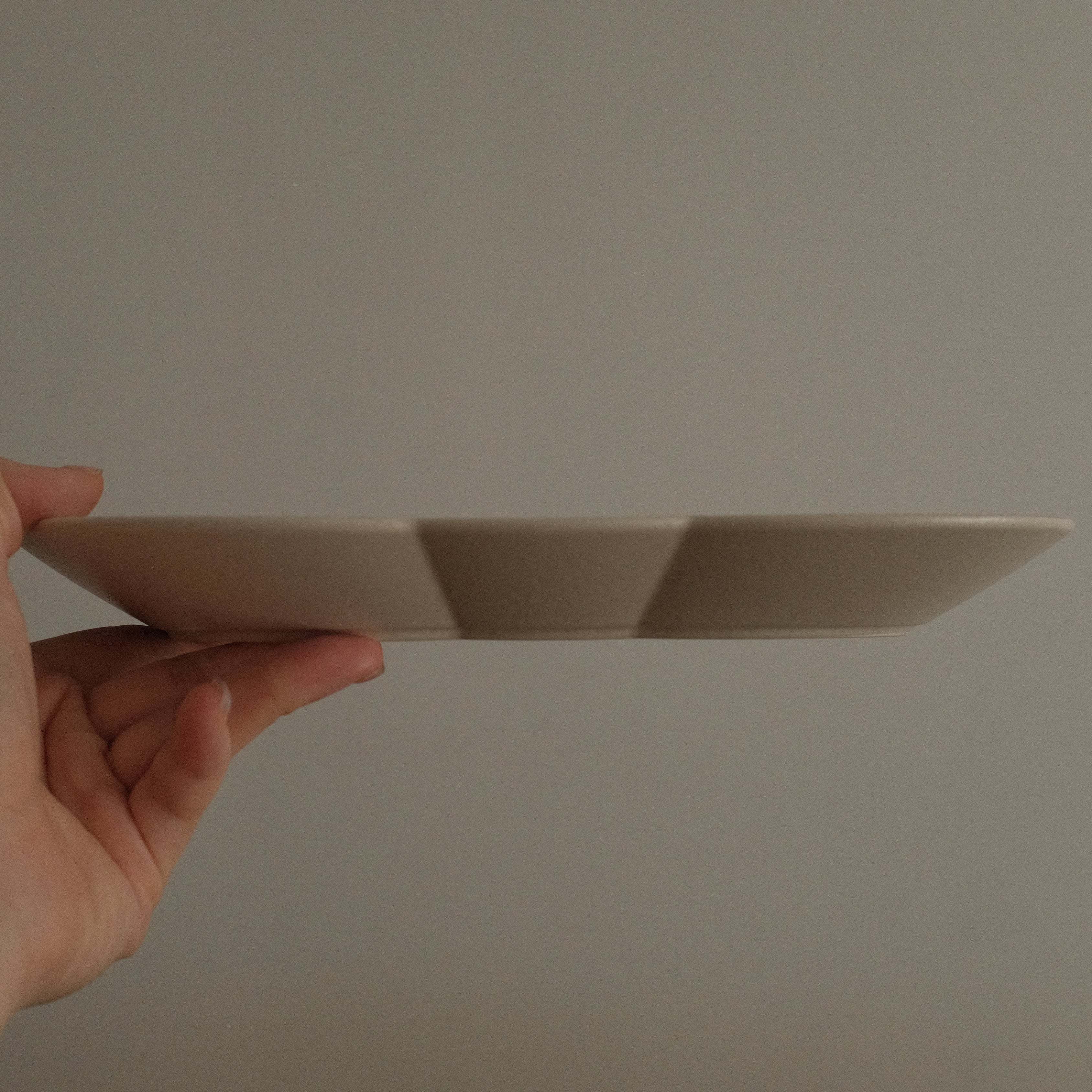 CAMILLE French Retro Six Petals Rectangular Dish Plate Ceramic Underglazed Powdered Glaze Stoneware