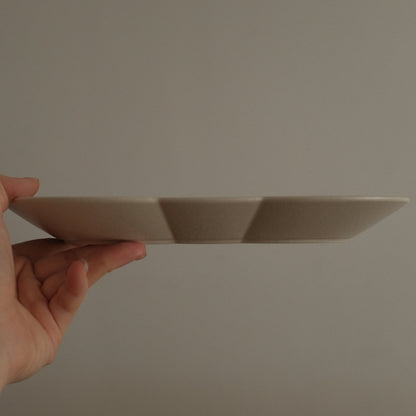 CAMILLE French Retro Six Petals Rectangular Dish Plate Ceramic Underglazed Powdered Glaze Stoneware