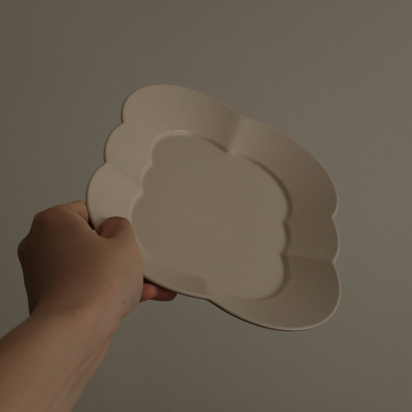 CAMILLE French Retro Six Petals Rectangular Dish Plate Ceramic Underglazed Powdered Glaze Stoneware