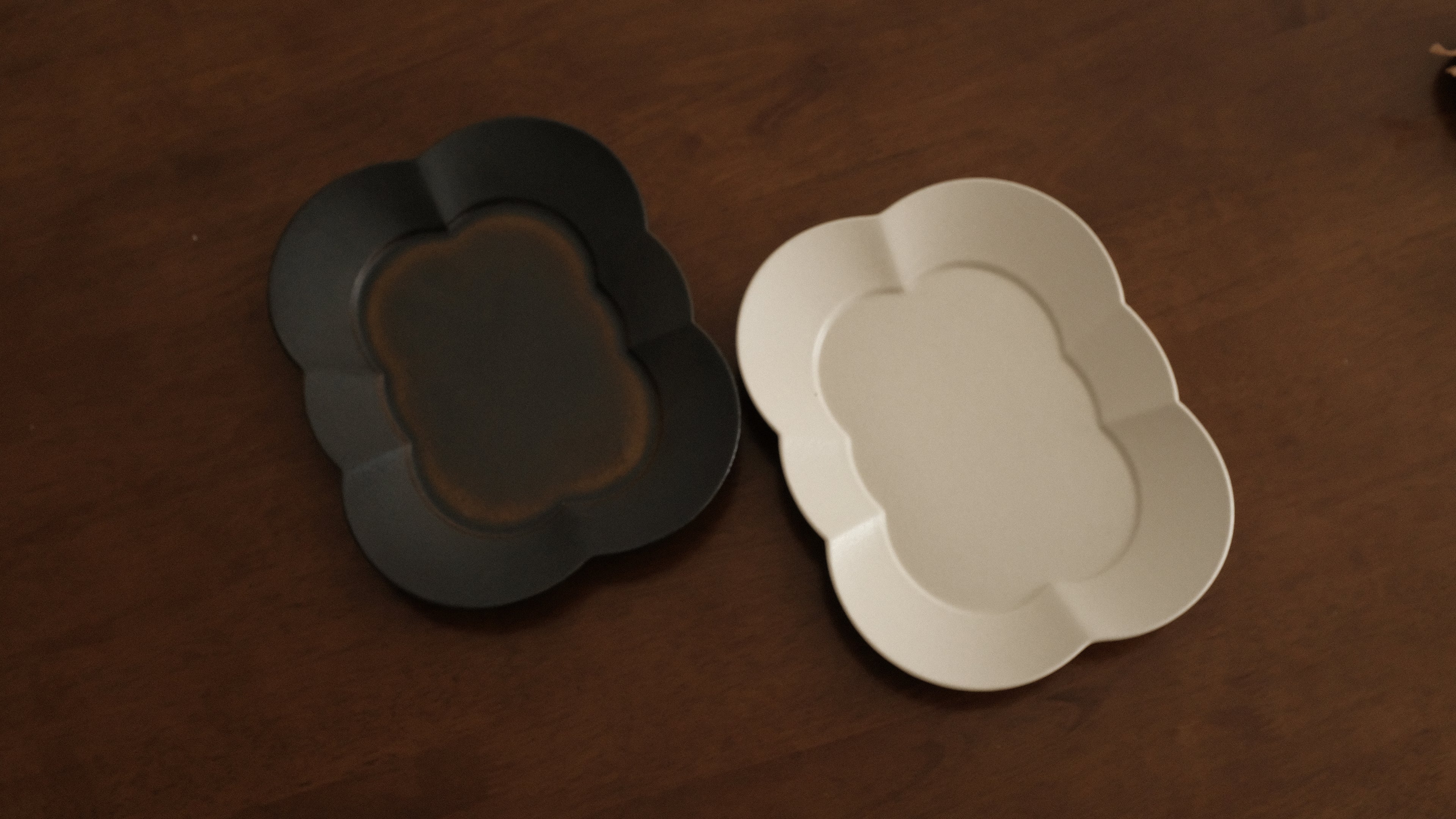 CAMILLE French Retro Six Petals Rectangular Dish Plate Ceramic Underglazed Powdered Glaze Stoneware